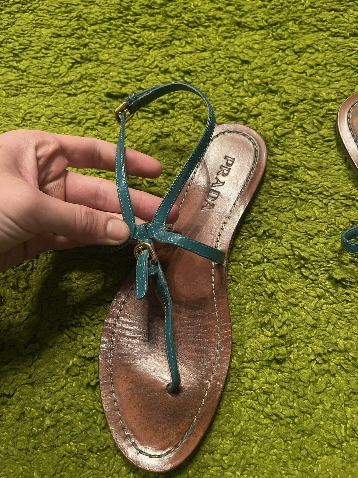 Prada Prada 2000s archive vintage sandals flats Size US 8 / IT 38 - 4 Thumbnail