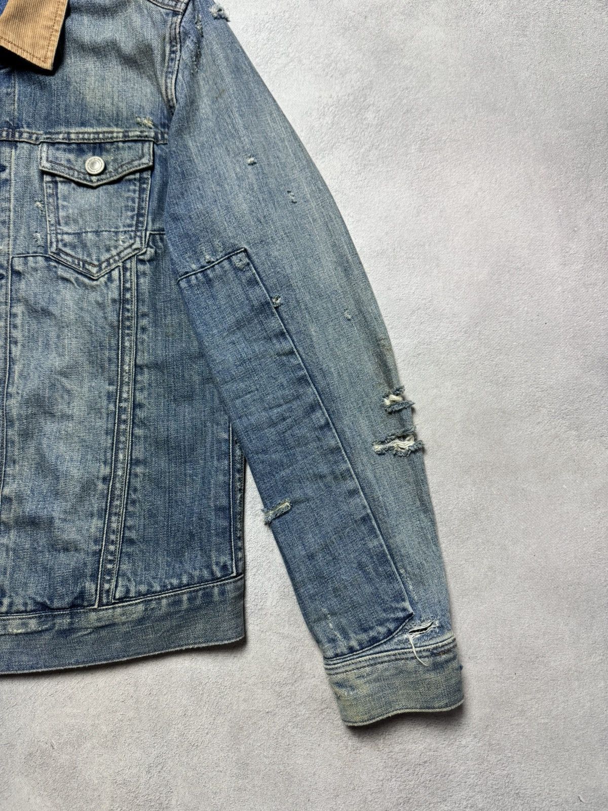 Allsaints Allsaints Distressed Denim Button Jacket Size US M / EU 48-50 / 2 - 6 Thumbnail