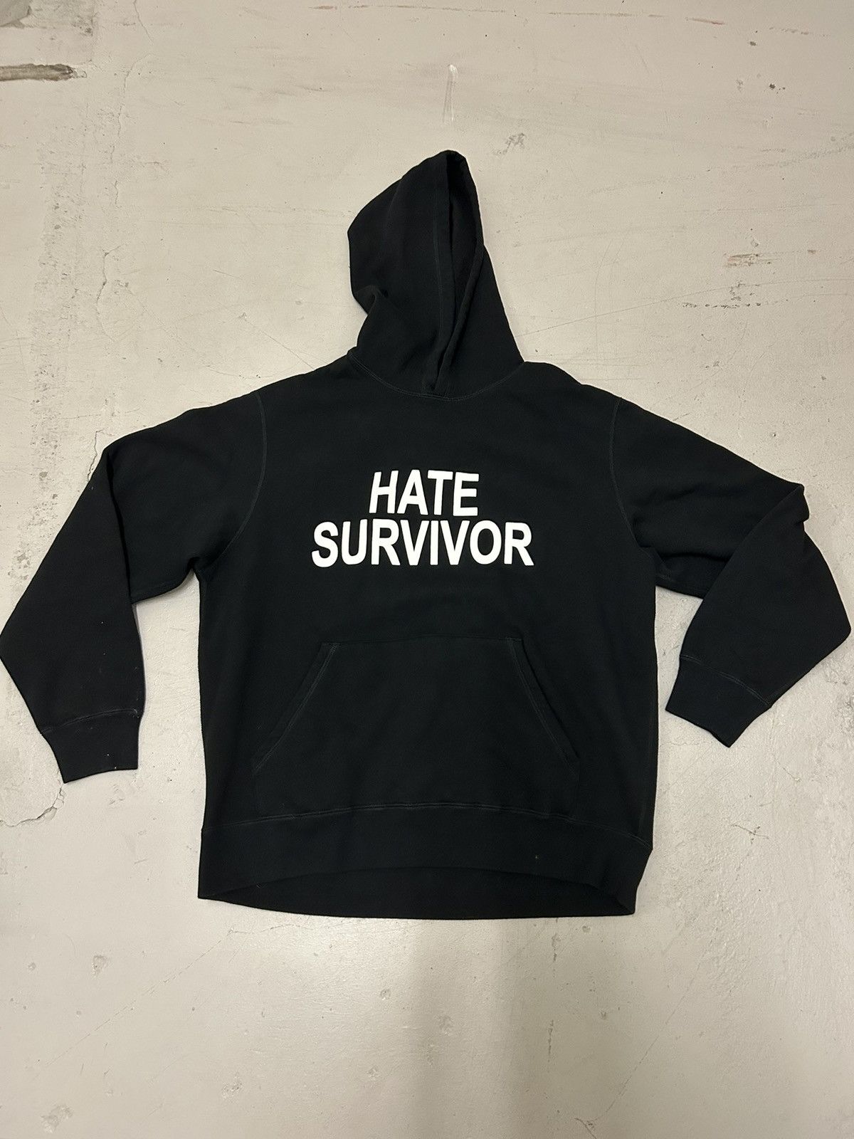 image of Drake Unreleased “Hate Survivor” Promo Hoodie in Black, Men's (Size XL)