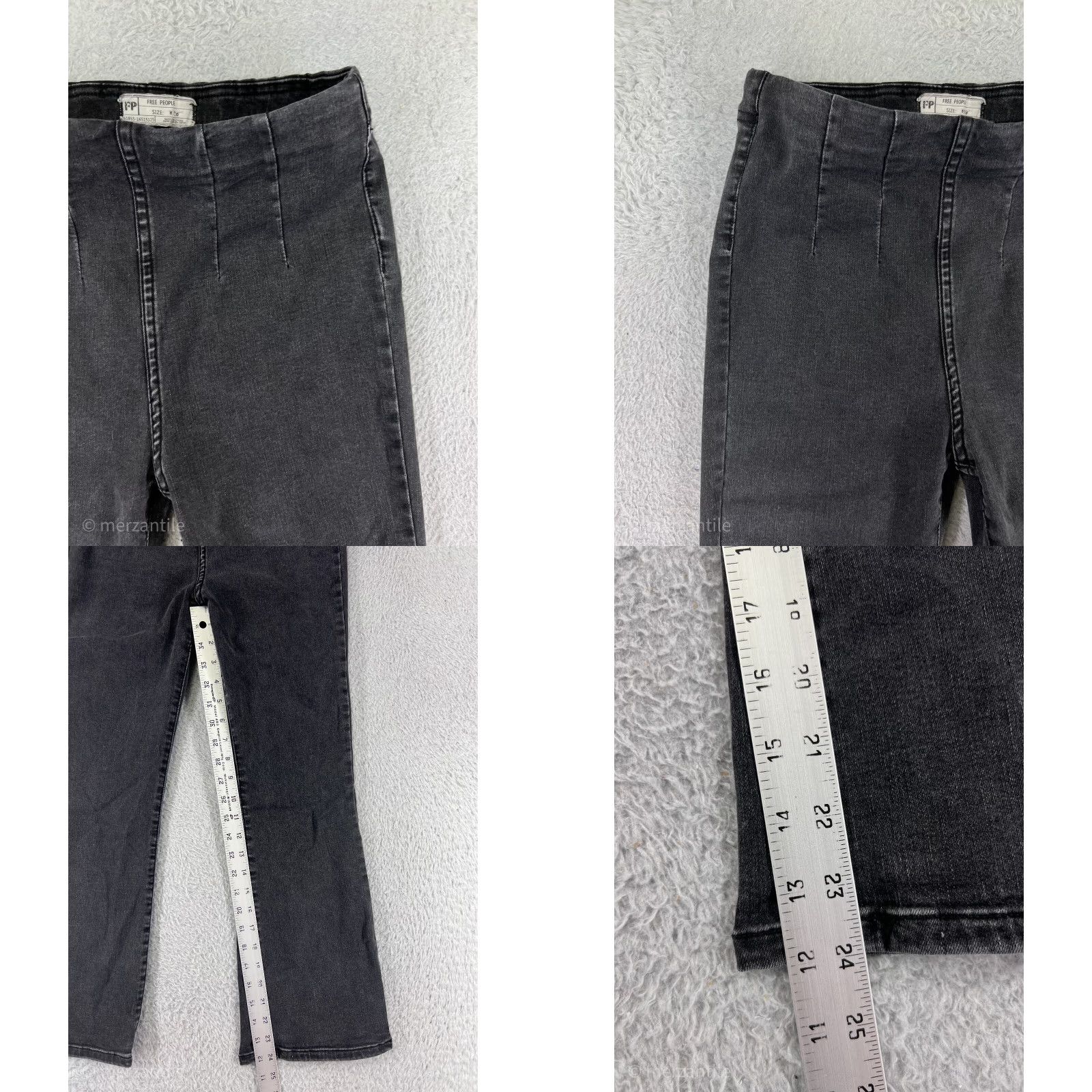 Free People Free People Jeans Women's 26 Black Bootcut Western Pull On Cotton Blend High-Rise Corduroy Inseam 24 in Women Mens Size 26" / US 2 / IT 38 - 8 Thumbnail