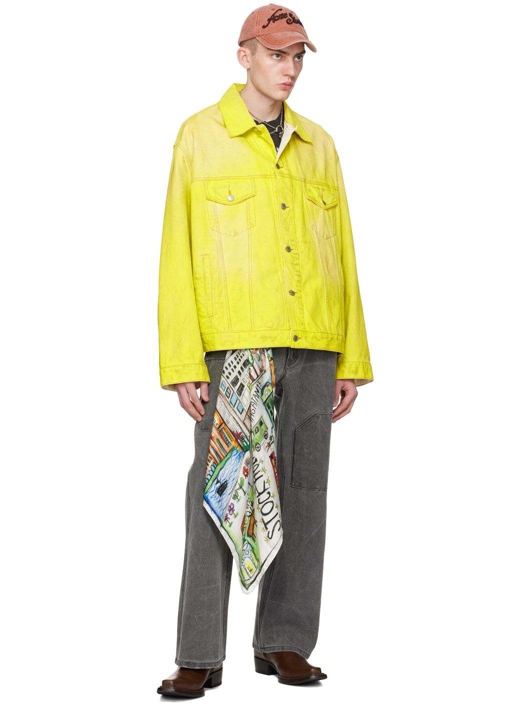 Acne Studios Acne Studios Denim jacket - Oversized fit - Neon yellow Size US M / EU 48-50 / 2 - 2 Thumbnail