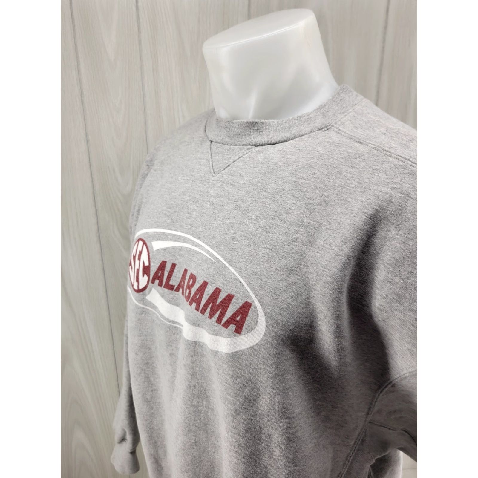 Nike Nike Alabama Crimson Tide Sweater Mens Large Gray Pullover Football Crew Neck Fleece Embroidered Logo Size US L / EU 52-54 / 3 - 2 Thumbnail