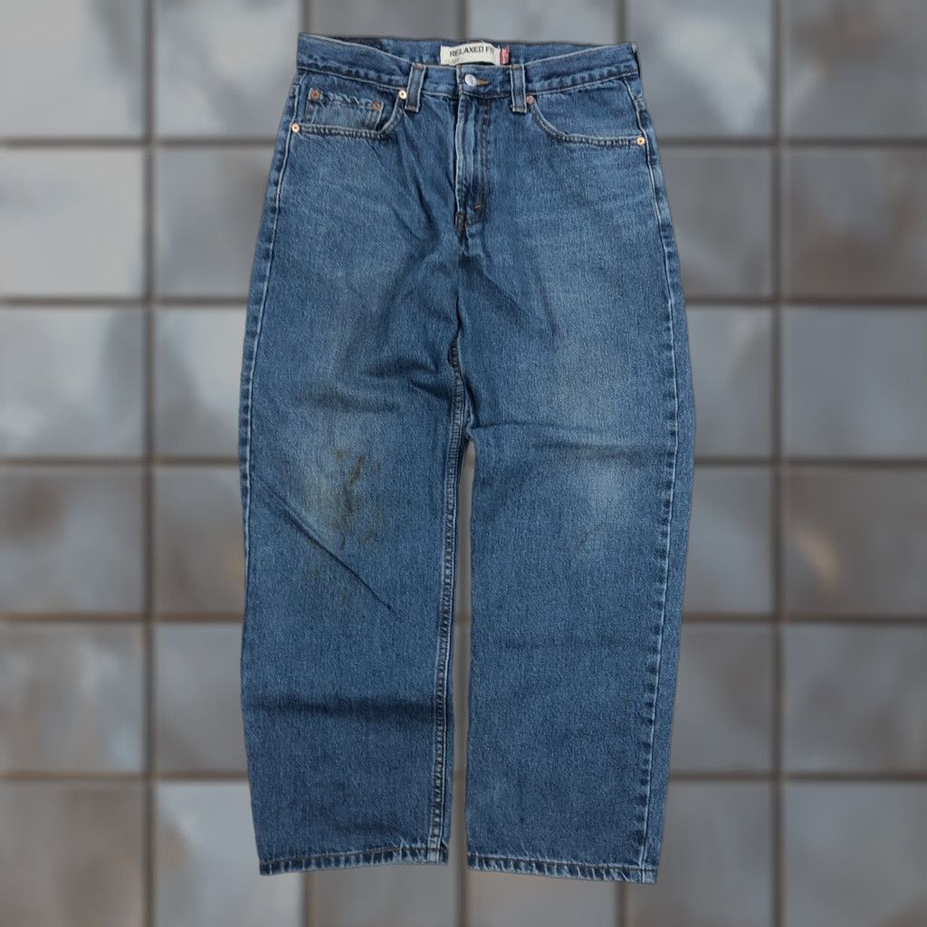 Levi's × Supreme Supreme Levis Pinstripe 550 Jeans blue | Grailed
