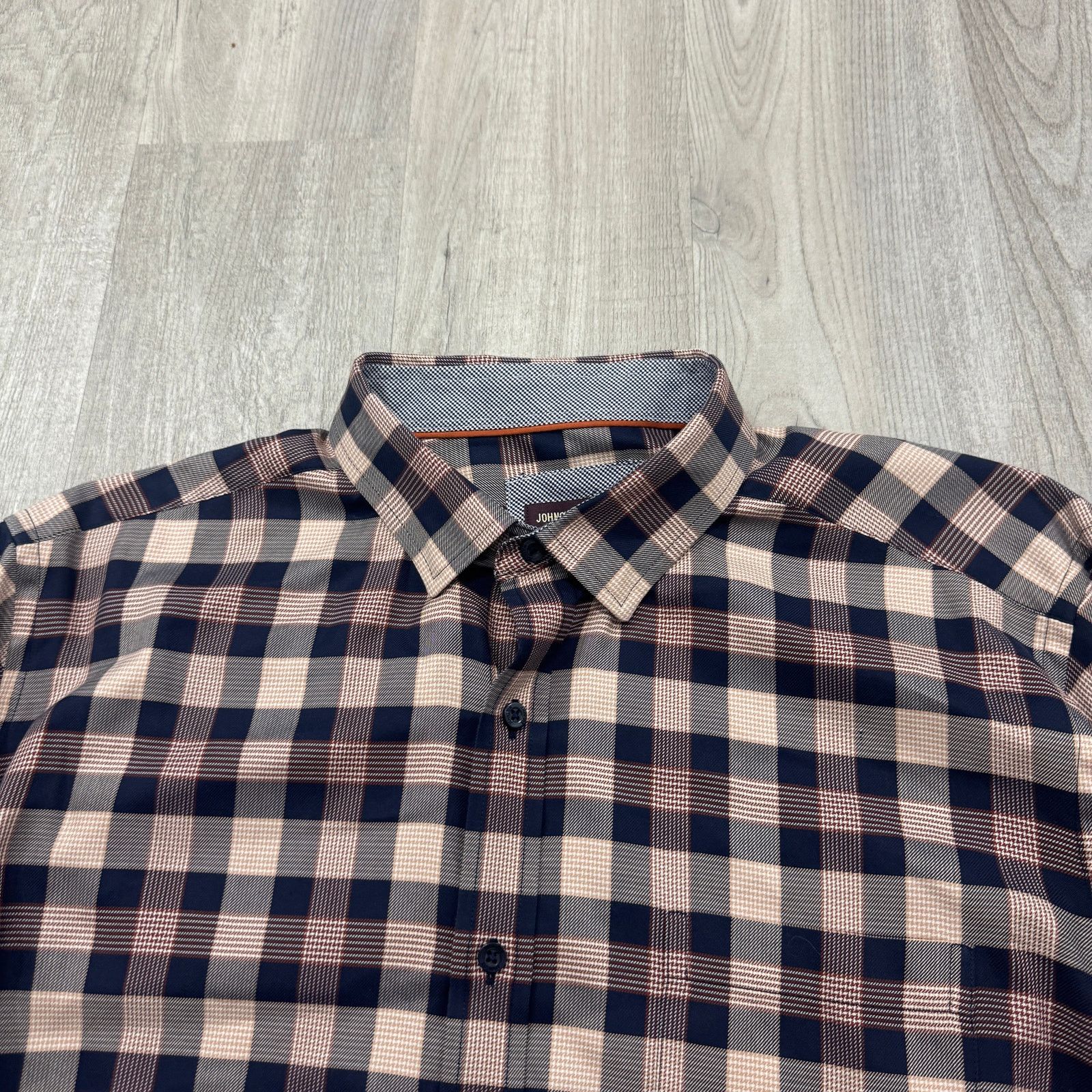 Johnston & Murphy Johnston & Murphy Flip Cuff Shirt Men's XL Blue Orange Size US XL / EU 56 / 4 - 3 Thumbnail