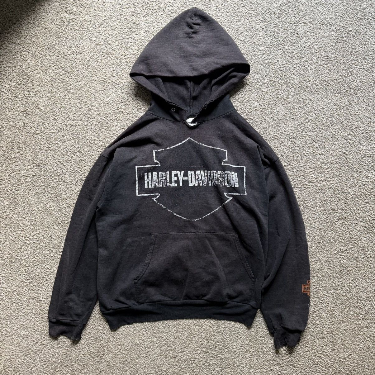 Pre-owned Harley Davidson Vtg  Hoodie (black)