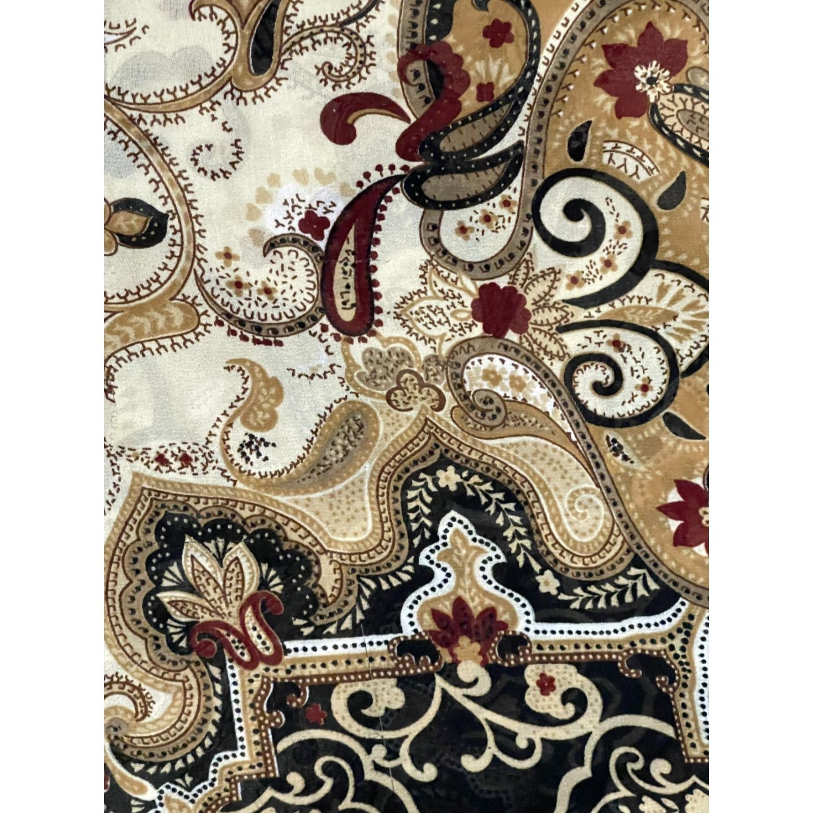 Vintage White Stag Shirt Womens XL Paisley 3/4 Sleeve Dress Top Brown Size XL / US 12-14 / IT 48-50 - 5 Thumbnail