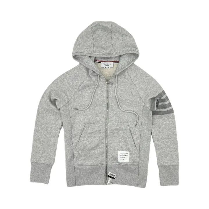 Thom Browne Thom Browne Gray Casual Hooded Jacket Size US S / EU 44-46 / 1 - 1 Thumbnail