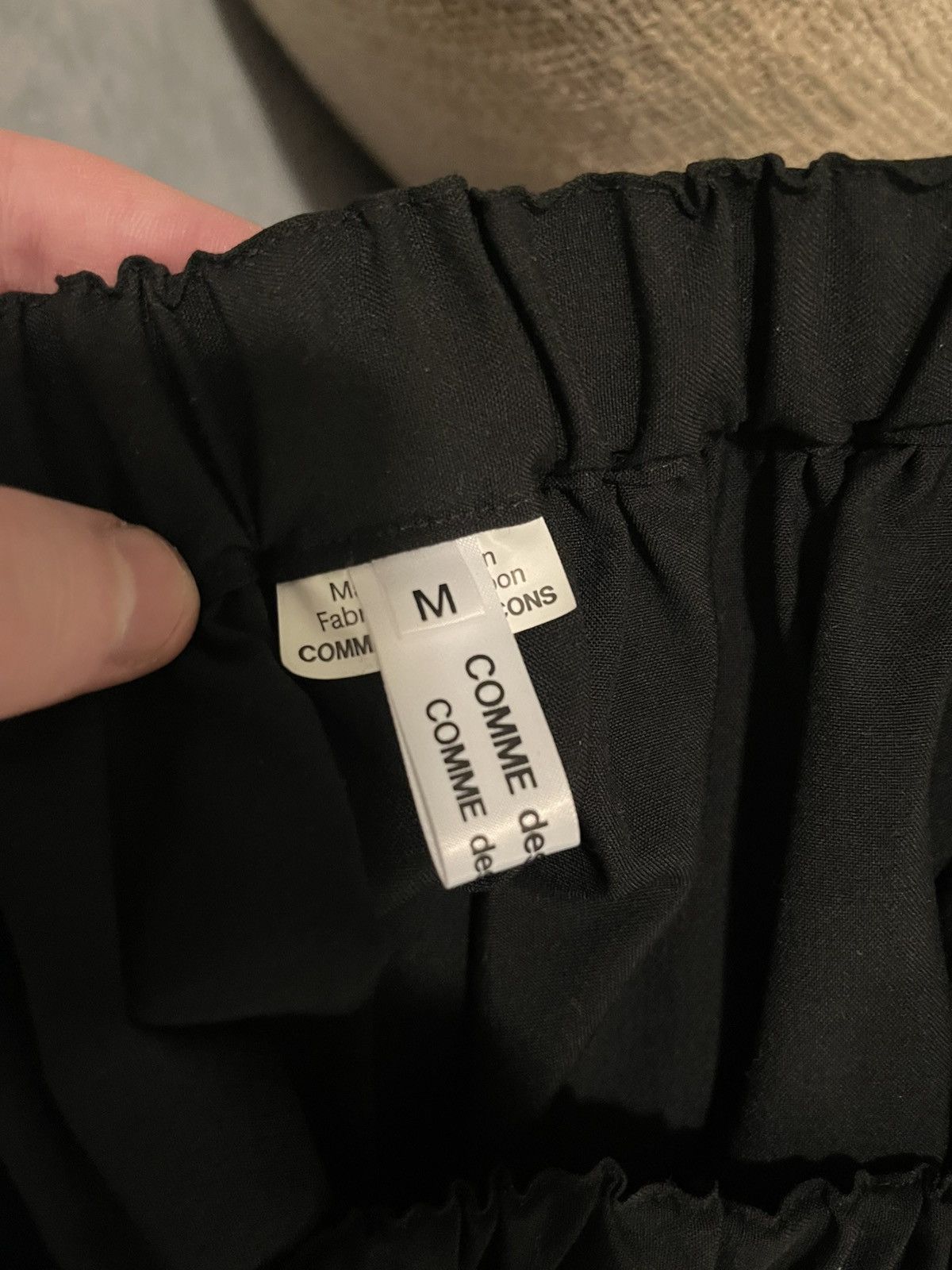 Comme des Garcons CDG CDG Black Pleated Wool and Cotton Skirt Size 28" / US 6 / IT 42 - 6 Thumbnail