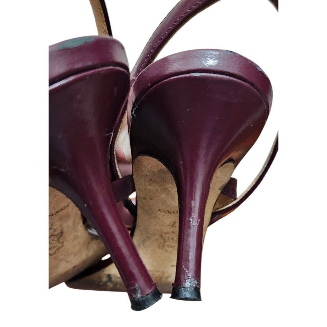 Tory Burch TORY BURCH PENELOPE SANDALS MALBEC LEATHER STRAPPY Size US 7 / IT 37 - 11 Thumbnail