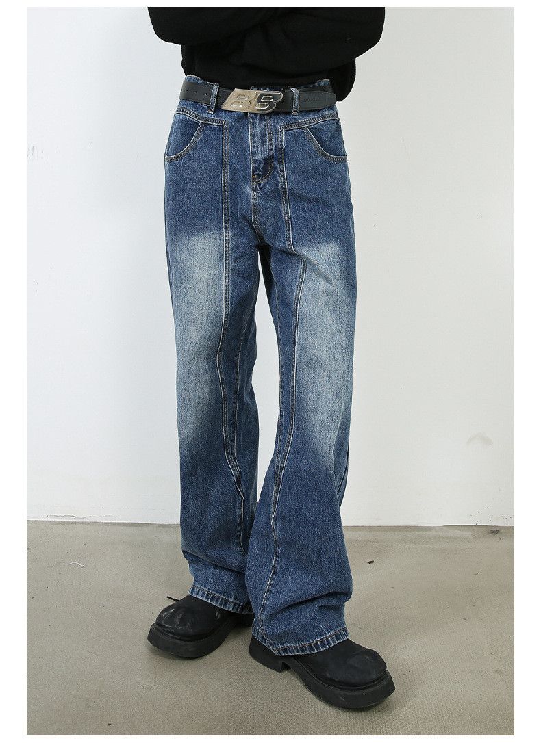 Japanese Brand × Jean Washed loose straight-leg versatile casual jeans Size US 32 / EU 48 - 1 Thumbnail