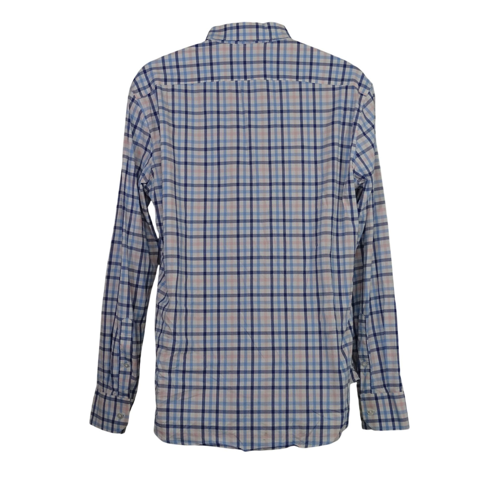 Bonobos Bonobos Slim Fit Long Sleeve Blue Pink Plaid Button Up Shirt Size US L / EU 52-54 / 3 - 4 Thumbnail