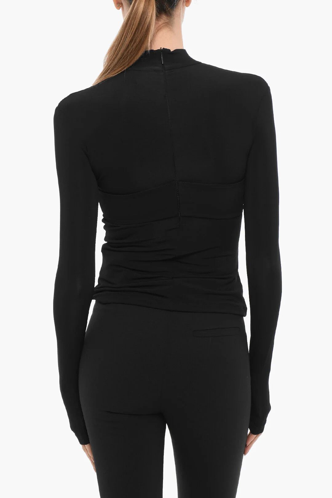Ambush Design og1mm0426 Long-Sleeve Halterneck Top in Black Size S / US 4 / IT 40 - 2 Thumbnail