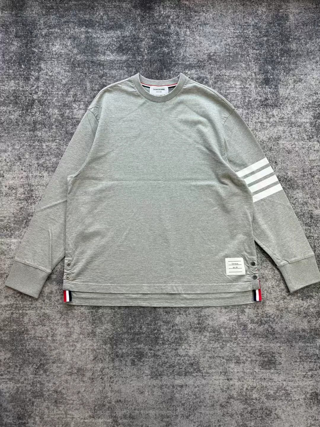 Thom Browne thom browne gray long sleeve sweatshirt Size US M / EU 48-50 / 2 - 1 Thumbnail