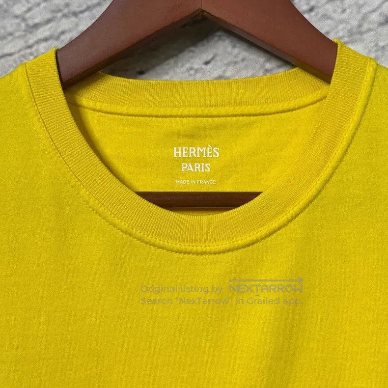 Hermes Hermes Solid Color Pocket Short Sleeve T-Shirt, Yellow Size XXS / US 00 / IT 34 - 3 Thumbnail