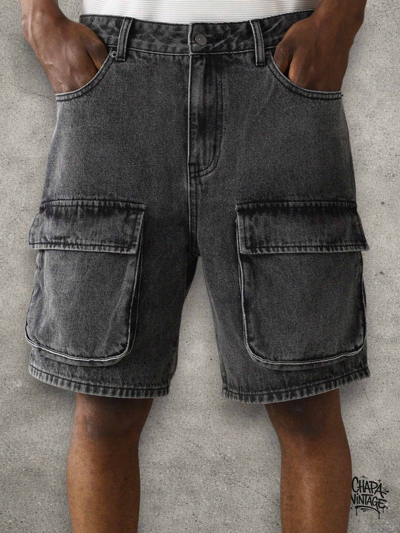 Vintage Cargo denim shorts Size US 32 / EU 48 - 4 Thumbnail