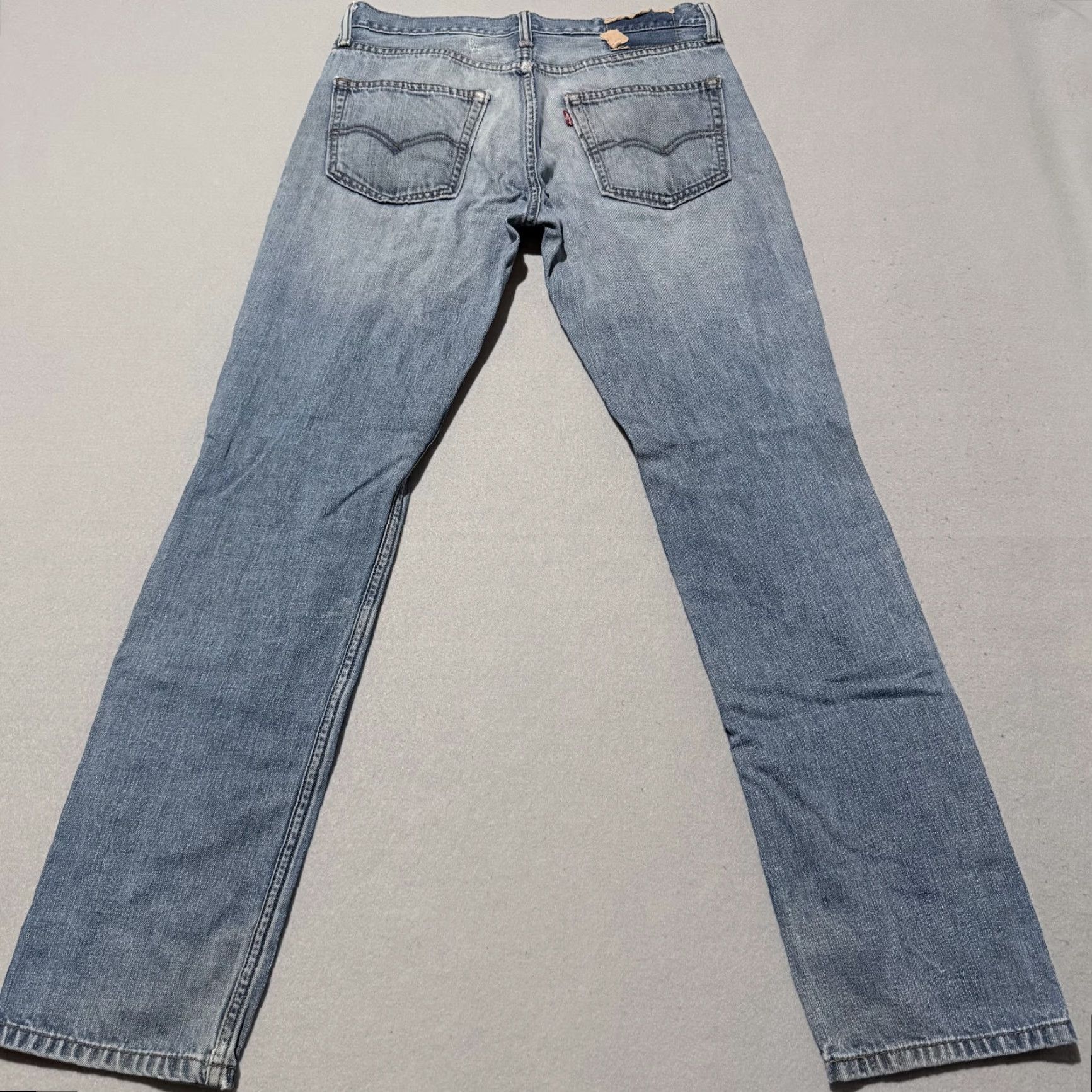 Levi's Levi’s Jeans Men Blue Denim Mid Rise Distressed Zip Fly 31x30 Straight Slim - 5-Pocket Design Vintage No Size US 31 - 2 Thumbnail