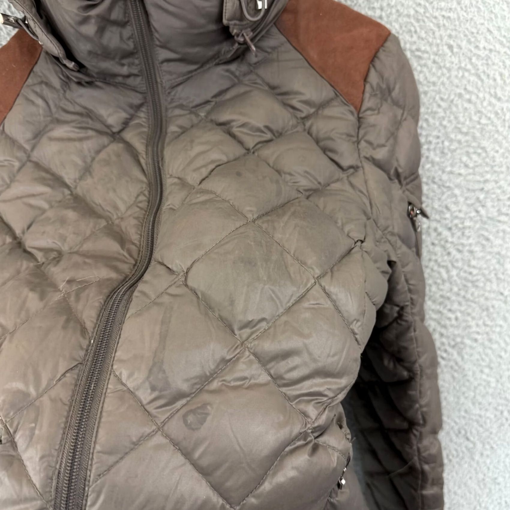 Ralph Lauren Lauren Ralph Lauren Jacket Women Small Brown Puffer Down Long Hooded Quilted Zip Jacket Size S / US 4 / IT 40 - 7 Thumbnail