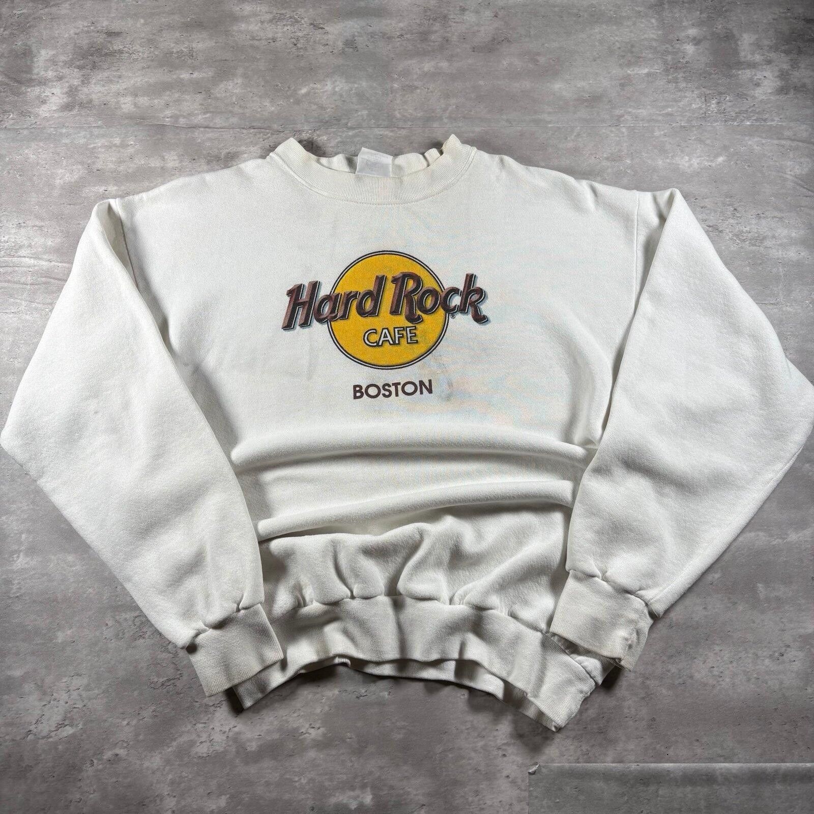 Hard Rock Cafe Vintage 90s hard rock Café Boston sweatshirt Size US L / EU 52-54 / 3 - 1 Thumbnail