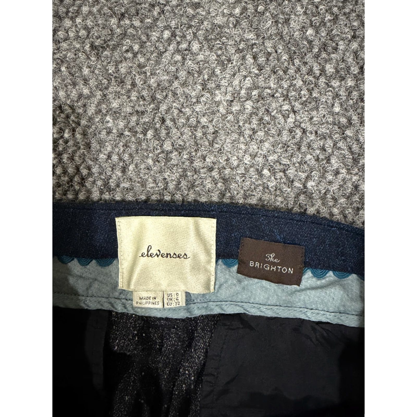 Brighton VINTAGE Elevenses The Brighton Tweed Flare Stretch Work Office Pants Womens 10 Gray Size 32" / US 10 / IT 46 - 3 Thumbnail