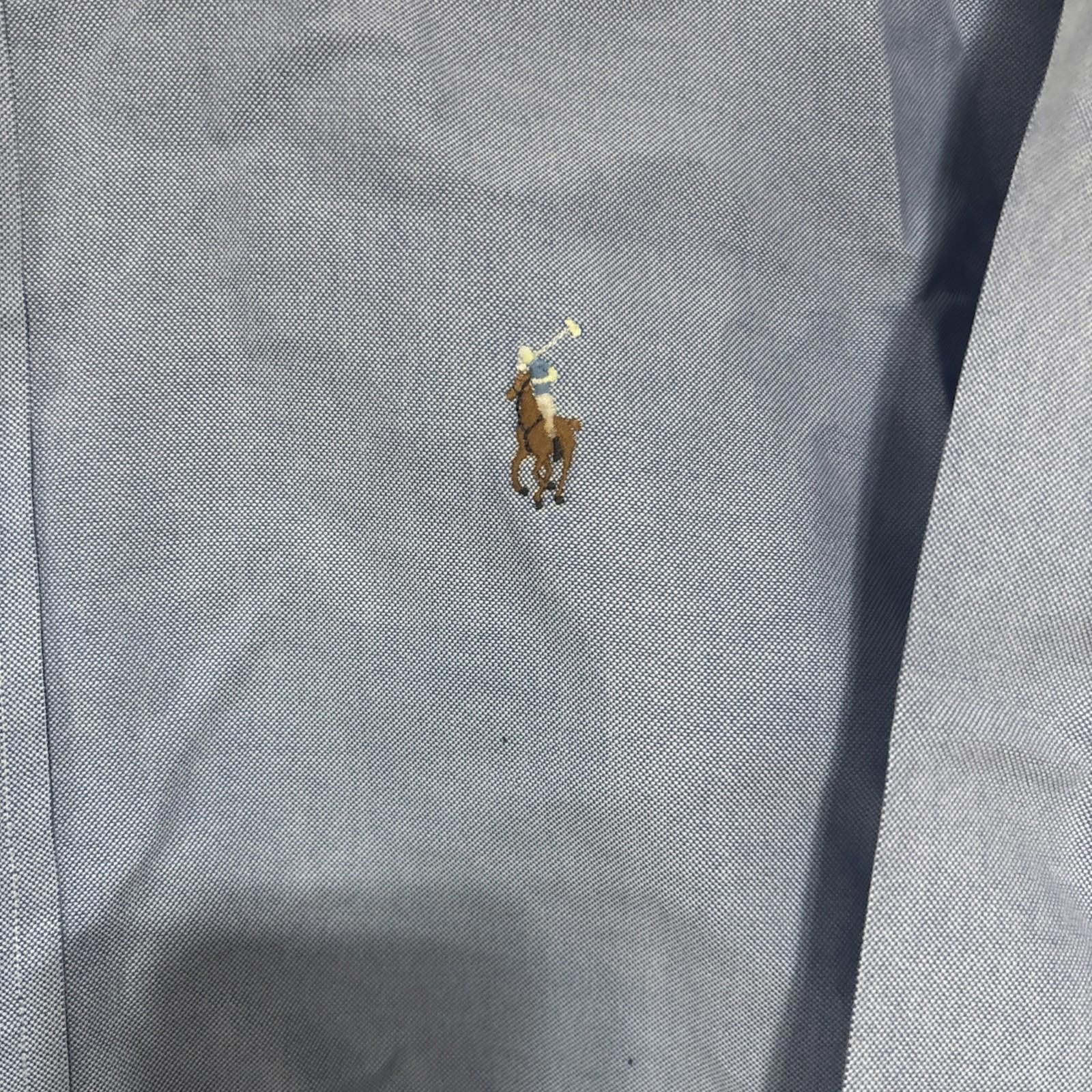 Polo Ralph Lauren Polo Ralph Lauren Custom Fit Blue Dress Shirt Men Large 16.5 Size 42R - 3 Thumbnail