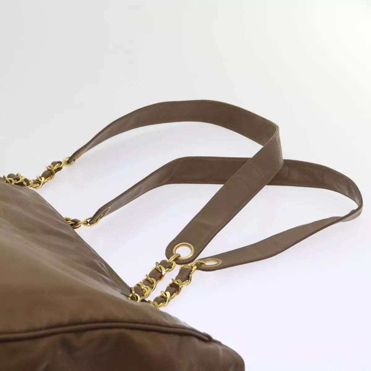 Chanel CHANEL Chain Shoulder Bag Patent leather Brown CC Auth Size ONE SIZE - 4 Thumbnail