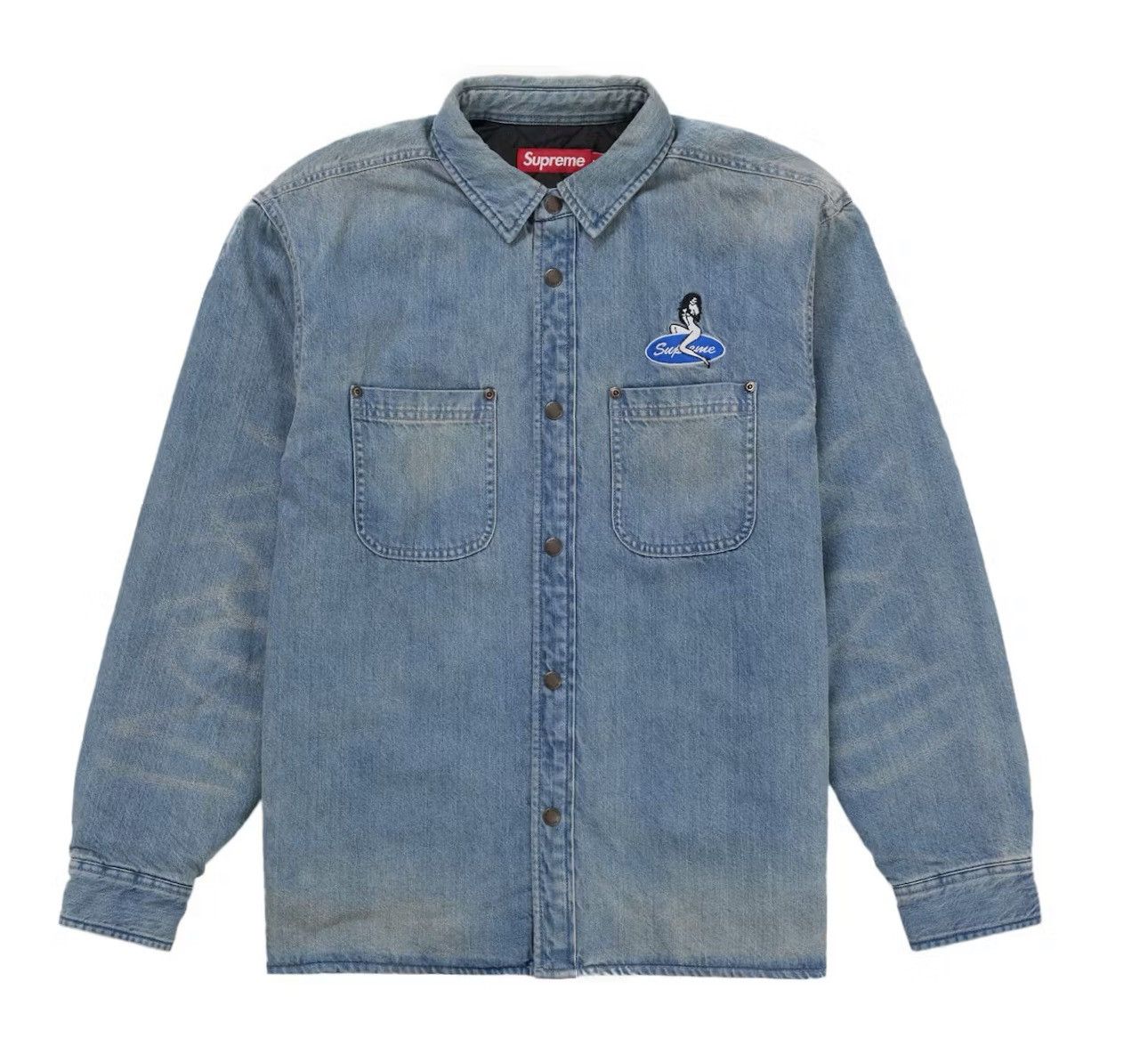 Supreme Supreme Quilted Lined Denim Snap Shirt Size US S / EU 44-46 / 1 - 4 Thumbnail