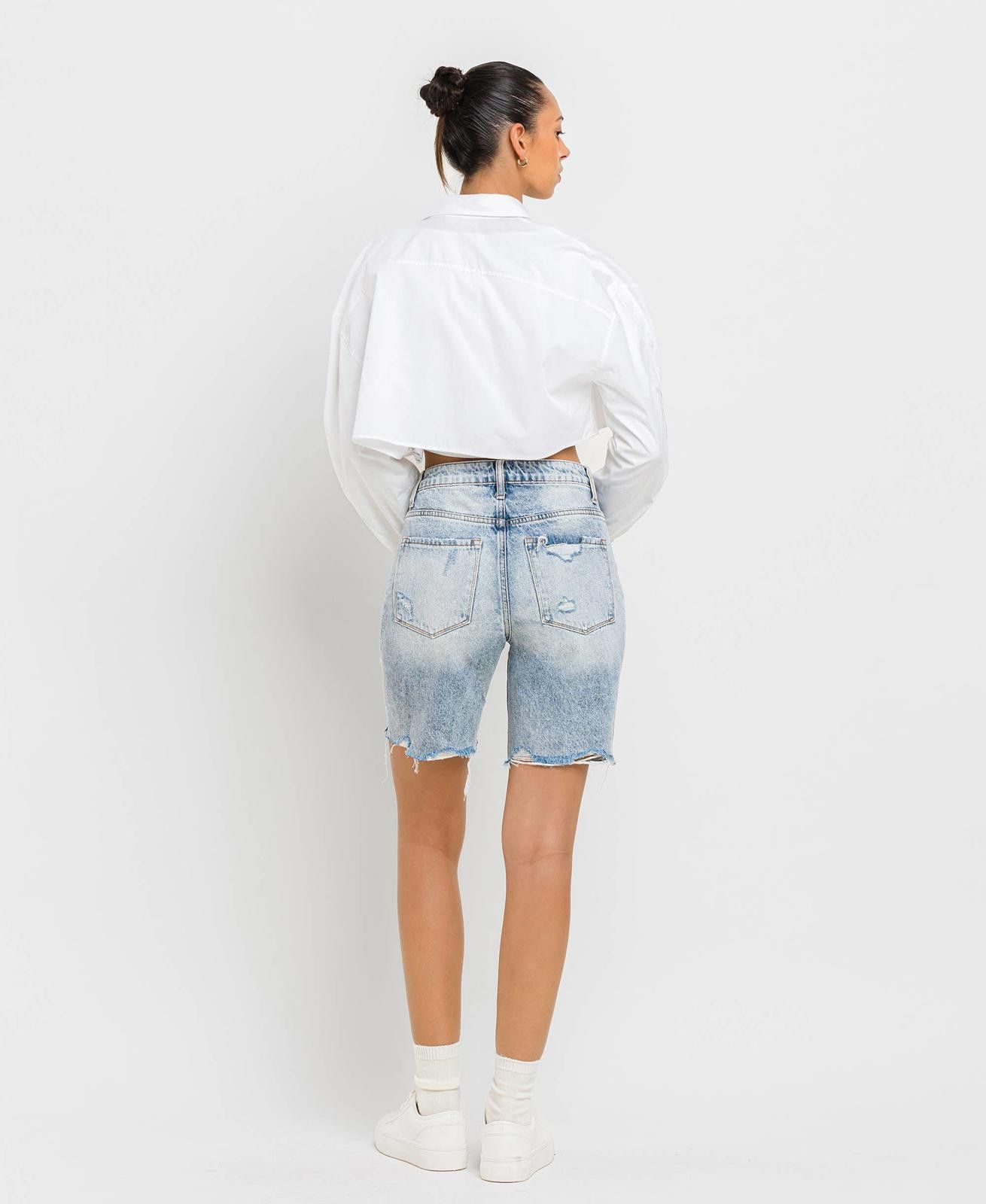 Other Super High Rise Bermuda Shorts Vervet by Flying Monkey Size 26" / US 2 / IT 38 - 11 Thumbnail