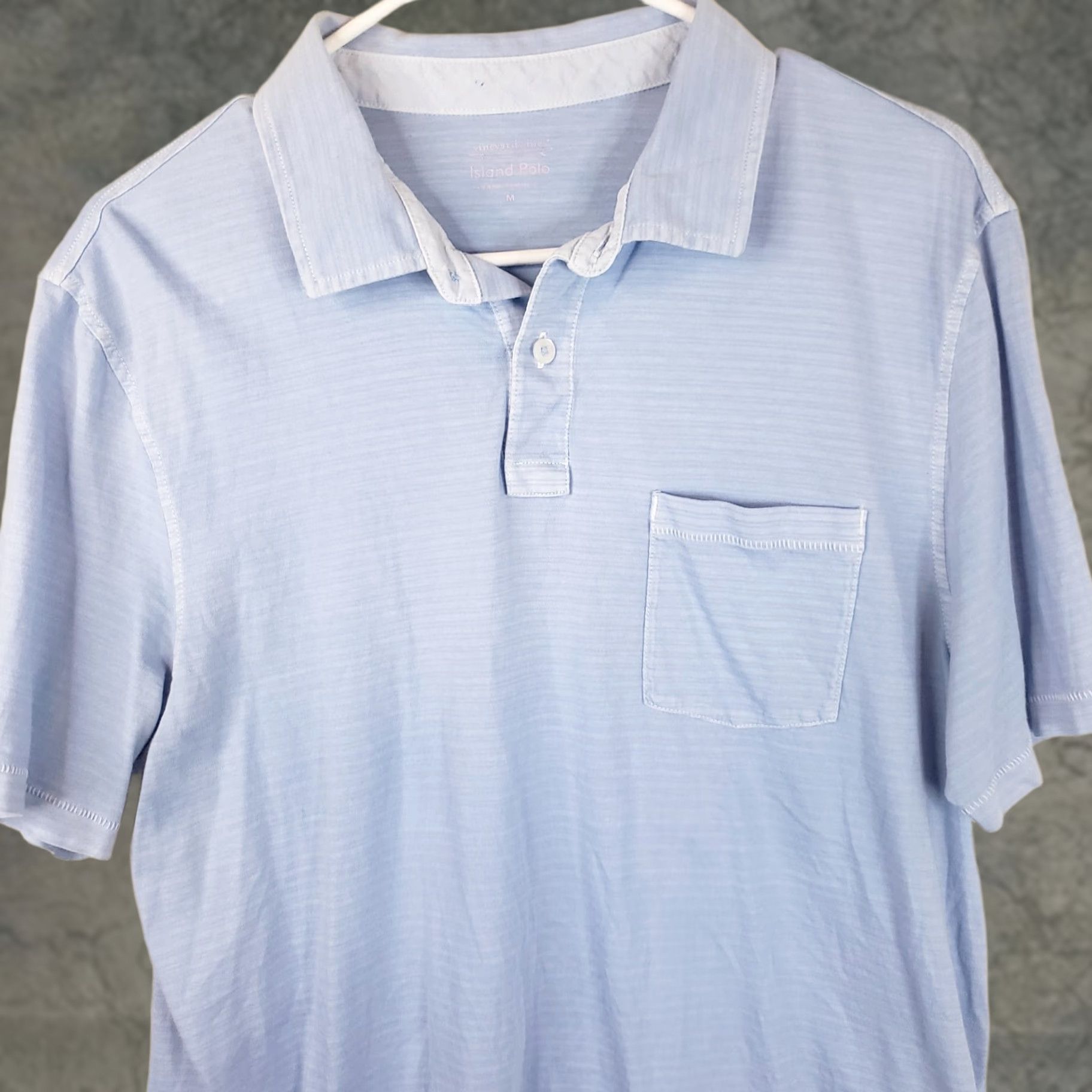 Vineyard Vines Vineyard Vines Island Polo Shirt Mens M Blue Solid Polo Short Sleeve Preppy Logo Embroidered Golf Stretch Modern Classic Mens Size US M / EU 48-50 / 2 - 1 Thumbnail