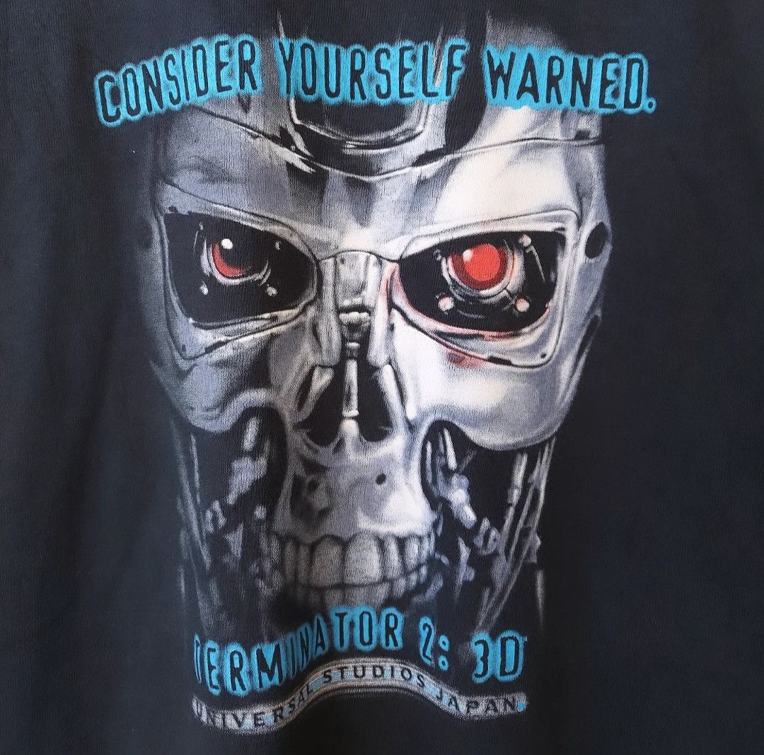 Universal Studios × Vintage Vintage 90s Terminator 2 Consider Yourself Warned Size US L / EU 52-54 / 3 - 3 Thumbnail