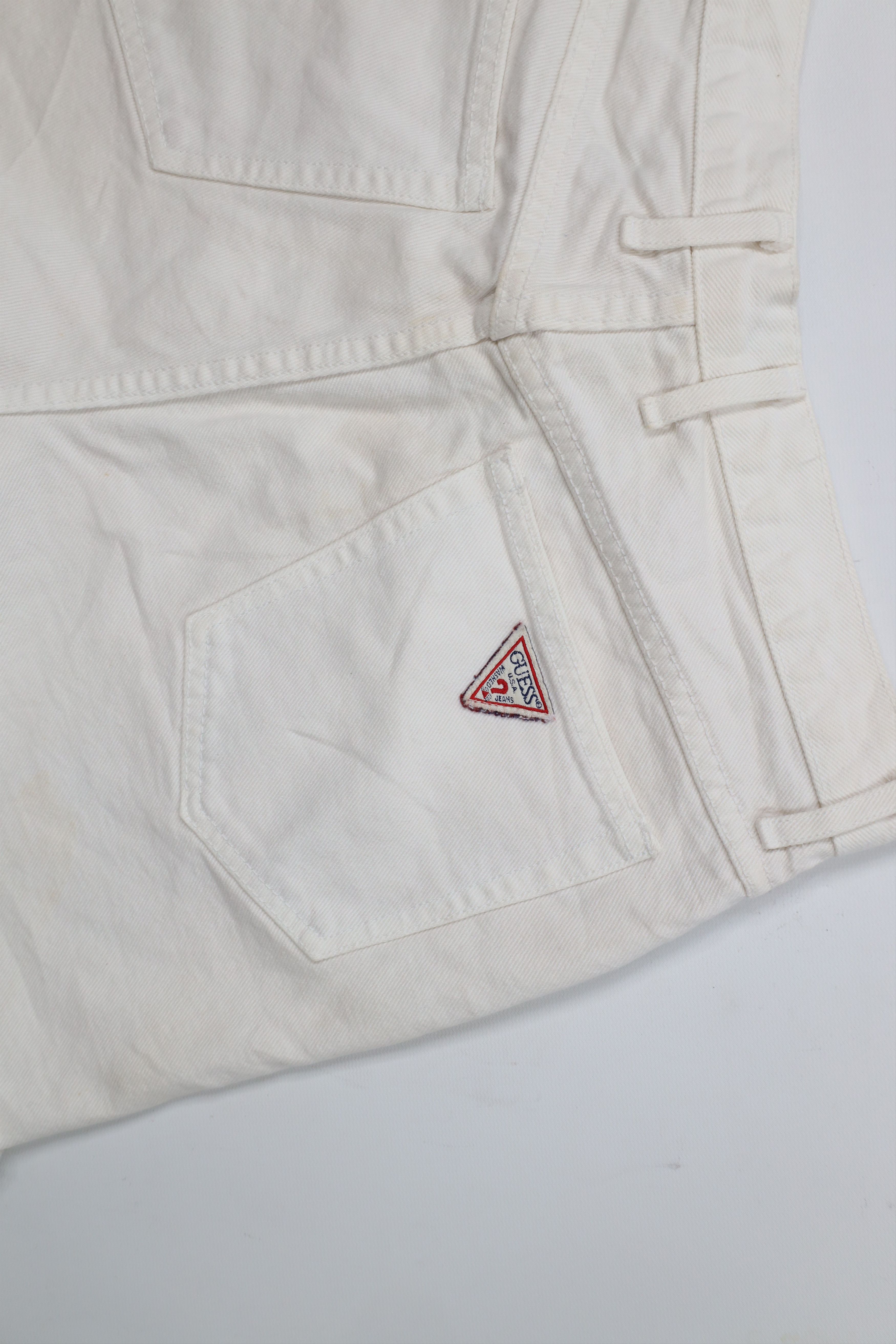 Guess × Vintage Vintage 90s Guess Spell Out Cut Off Denim Jean Shorts USA Size 32" / US 10 / IT 46 - 13 Thumbnail