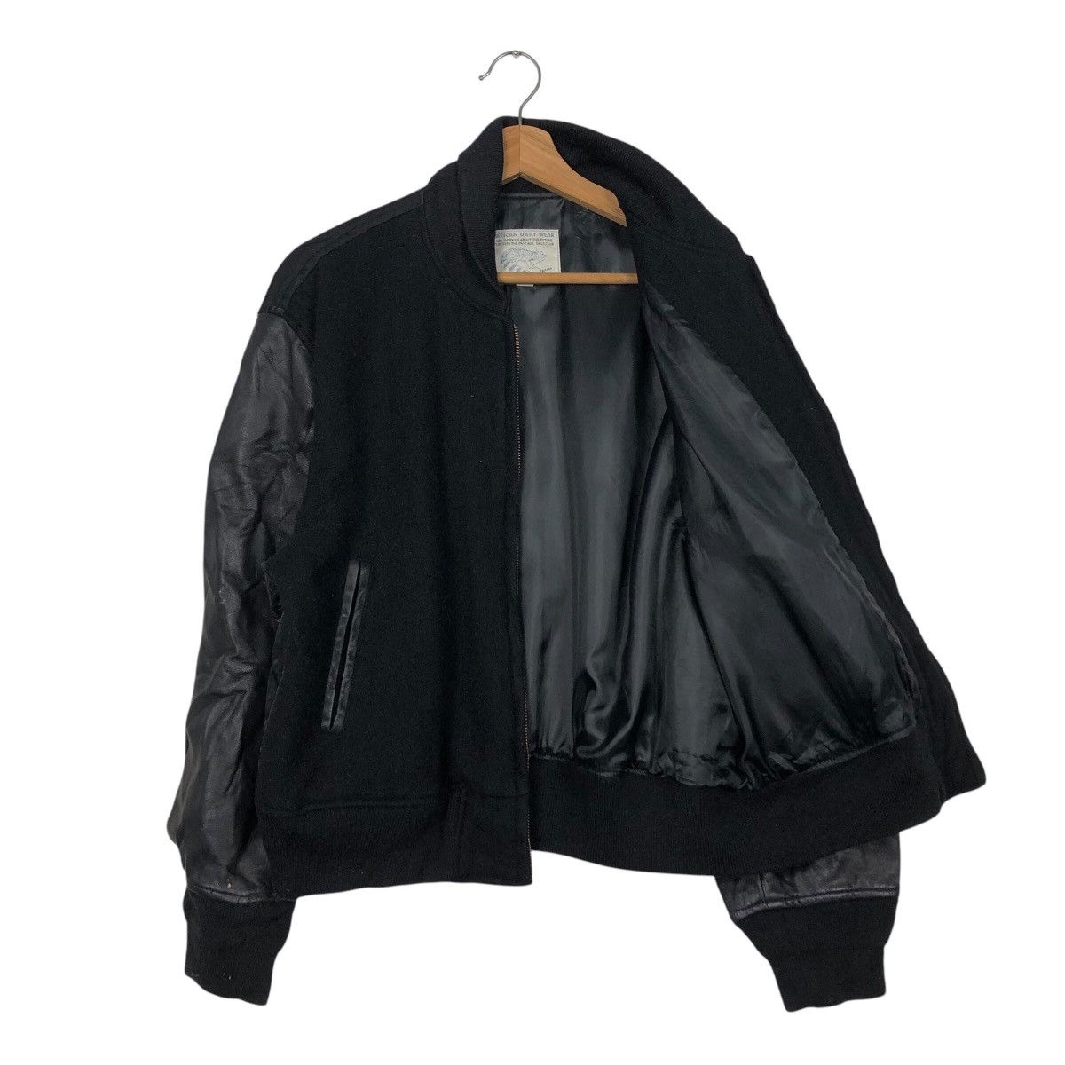 Japanese Brand 📌Vintage Bomber Leather Jacket American Wear Raccoon Size US M / EU 48-50 / 2 - 12 Thumbnail