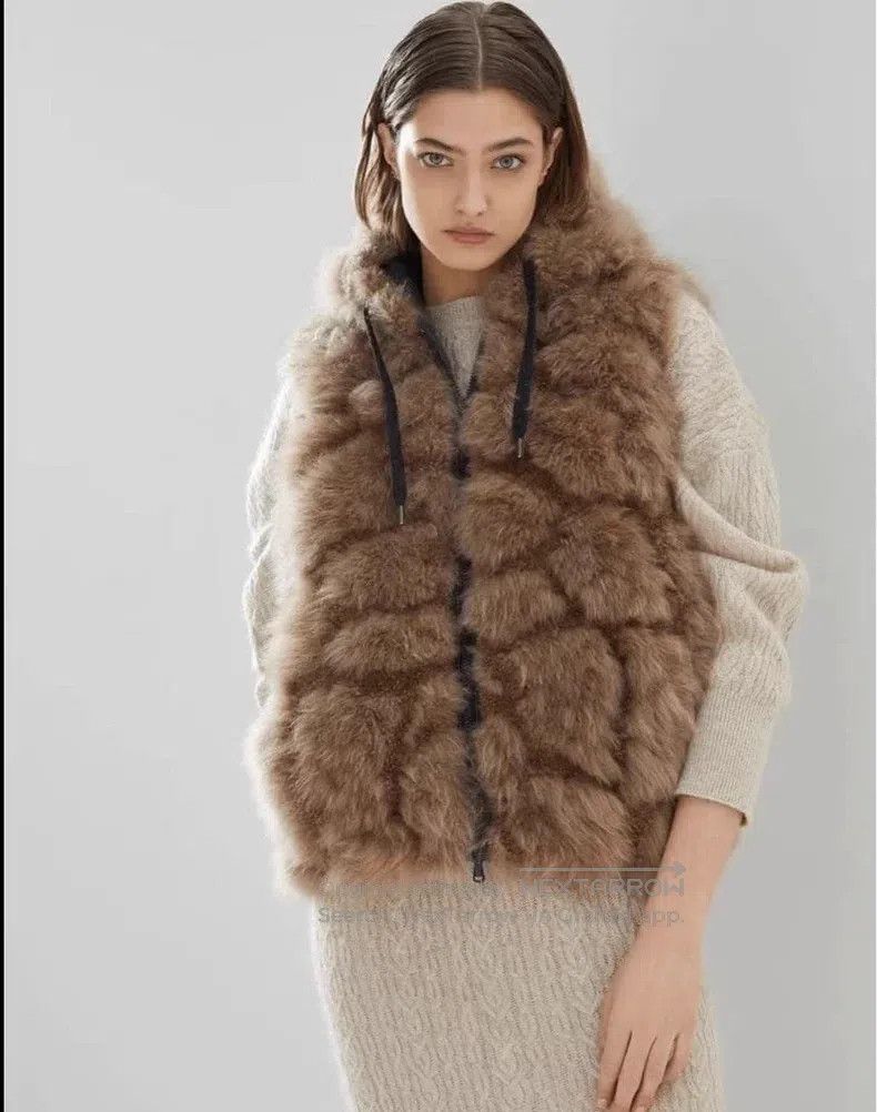 Brunello Cucinelli Brunello Cucinelli Velvet Long Cashmere Fur Coat Size XS / US 0-2 / IT 36-38 - 8 Thumbnail