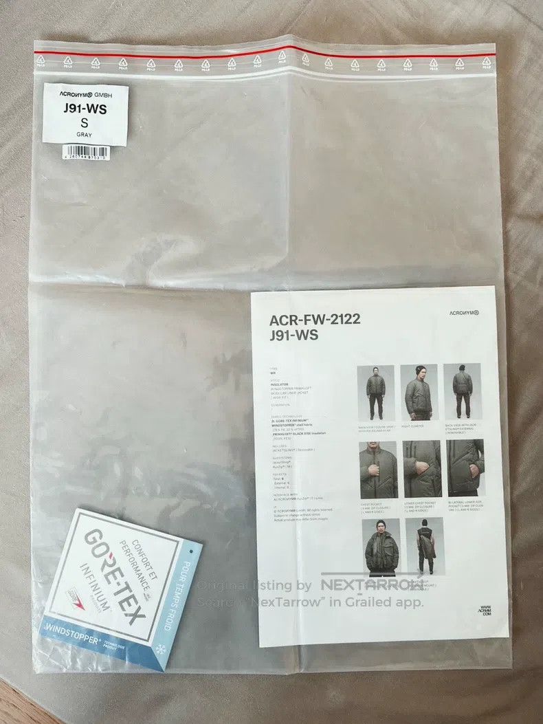 Acronym Acronym Thick Grey Coat Size US S / EU 44-46 / 1 - 8 Thumbnail