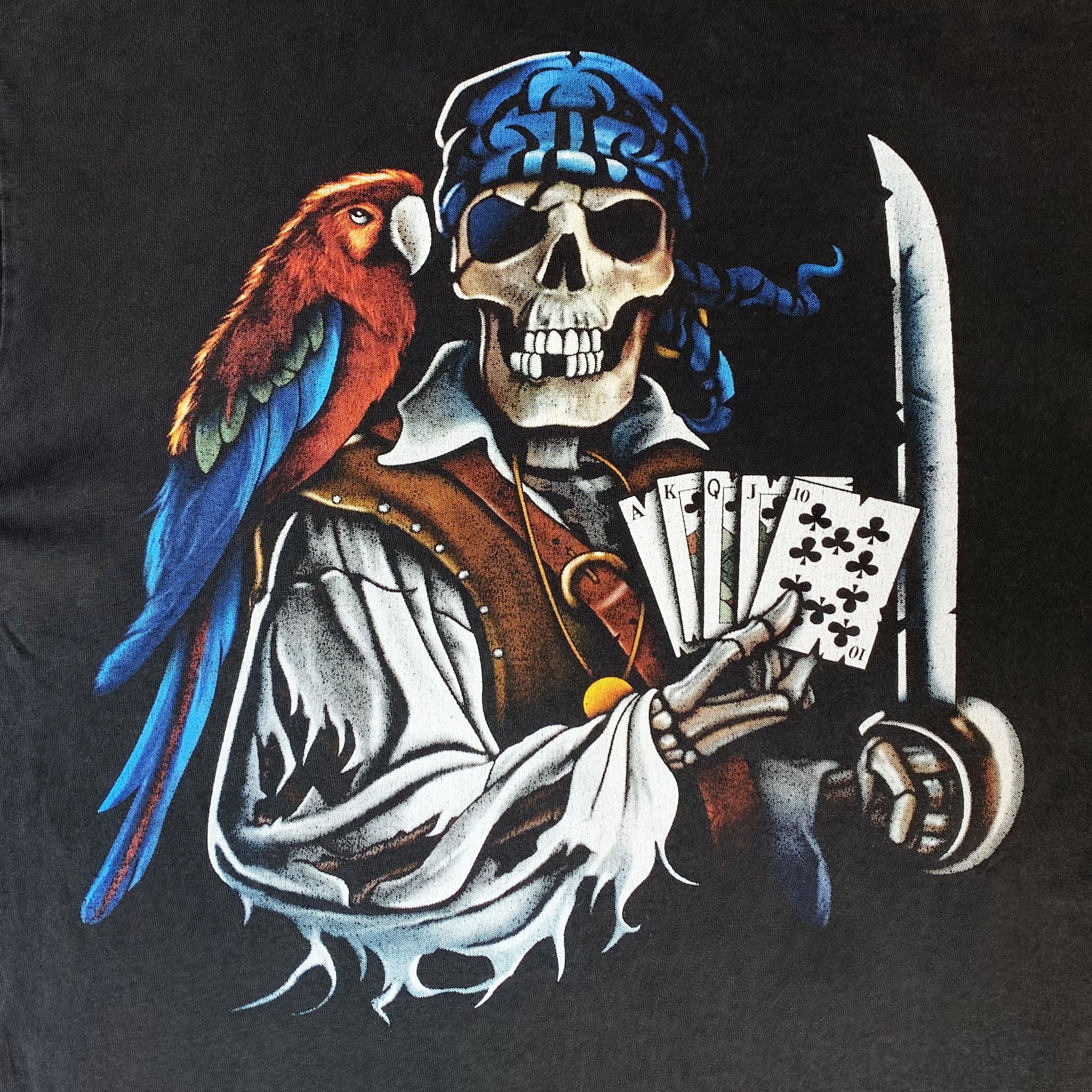 Vintage Vintage 90s HEAVY METAL t shirt Pirate Skeleton Y2K Retro Size US L / EU 52-54 / 3 - 4 Thumbnail