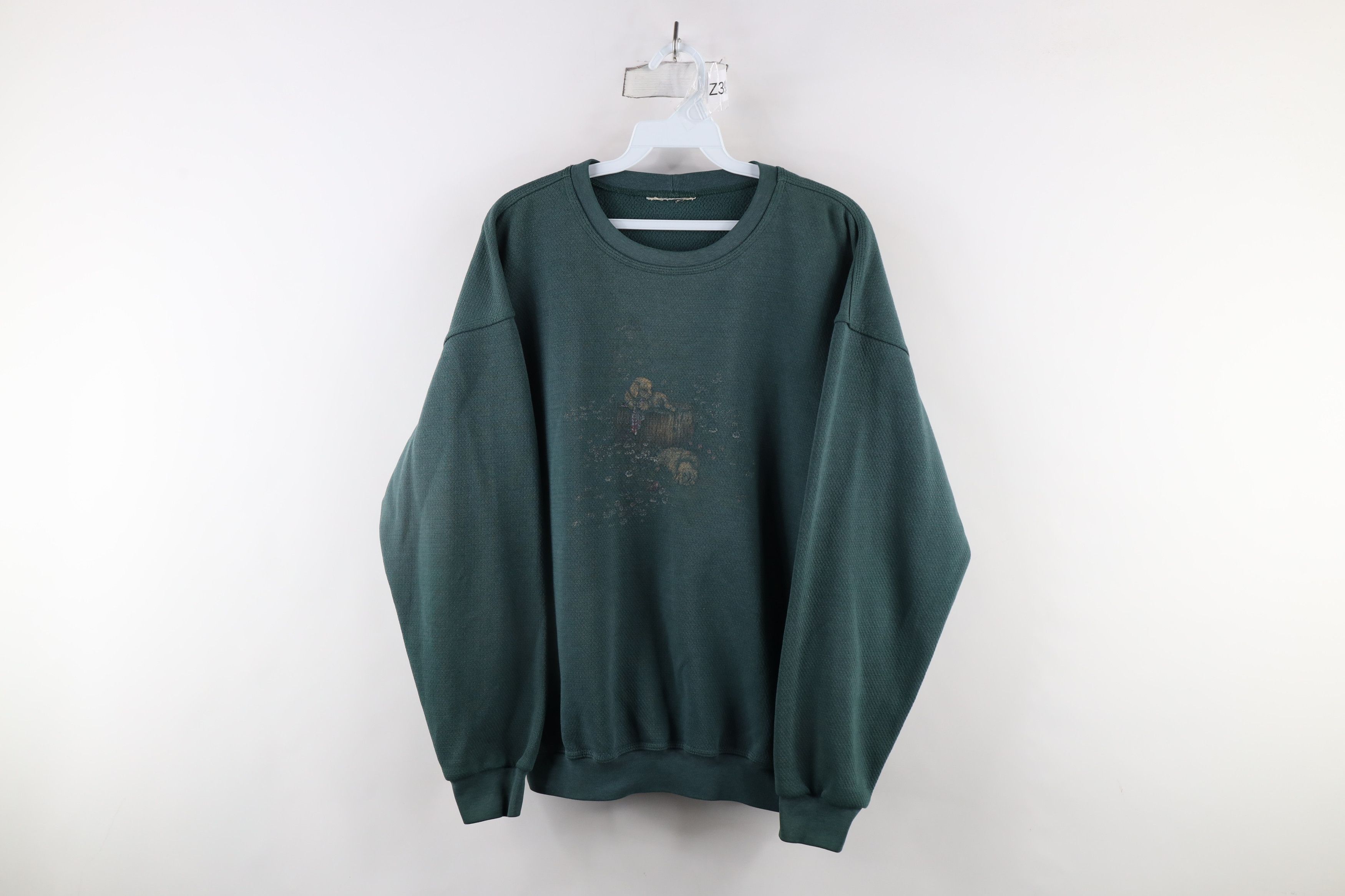 Vintage Vintage 90s Streetwear Dog Puppies Crewneck Sweatshirt Size XL / US 12-14 / IT 48-50 - 1 Thumbnail