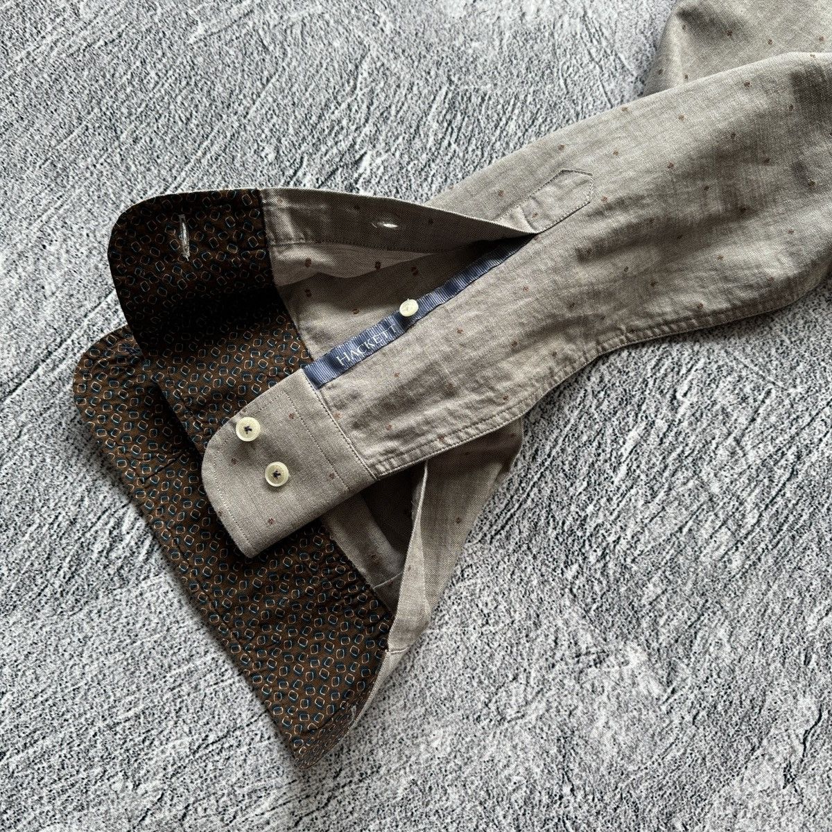 Hackett Men’s Shirts Hackett Button Up Gray Size: M Size US M / EU 48-50 / 2 - 6 Thumbnail
