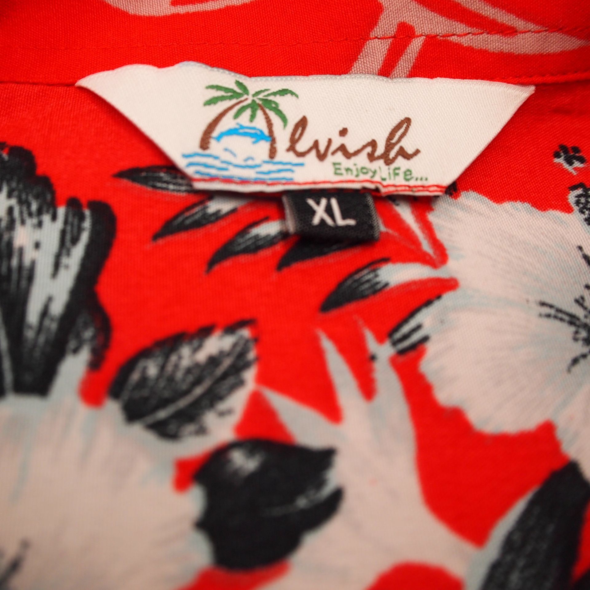 Other Alvish Men’s Hawaiian Shirt XL Red Floral Bamboo Tropical Size US XL / EU 56 / 4 - 4 Thumbnail