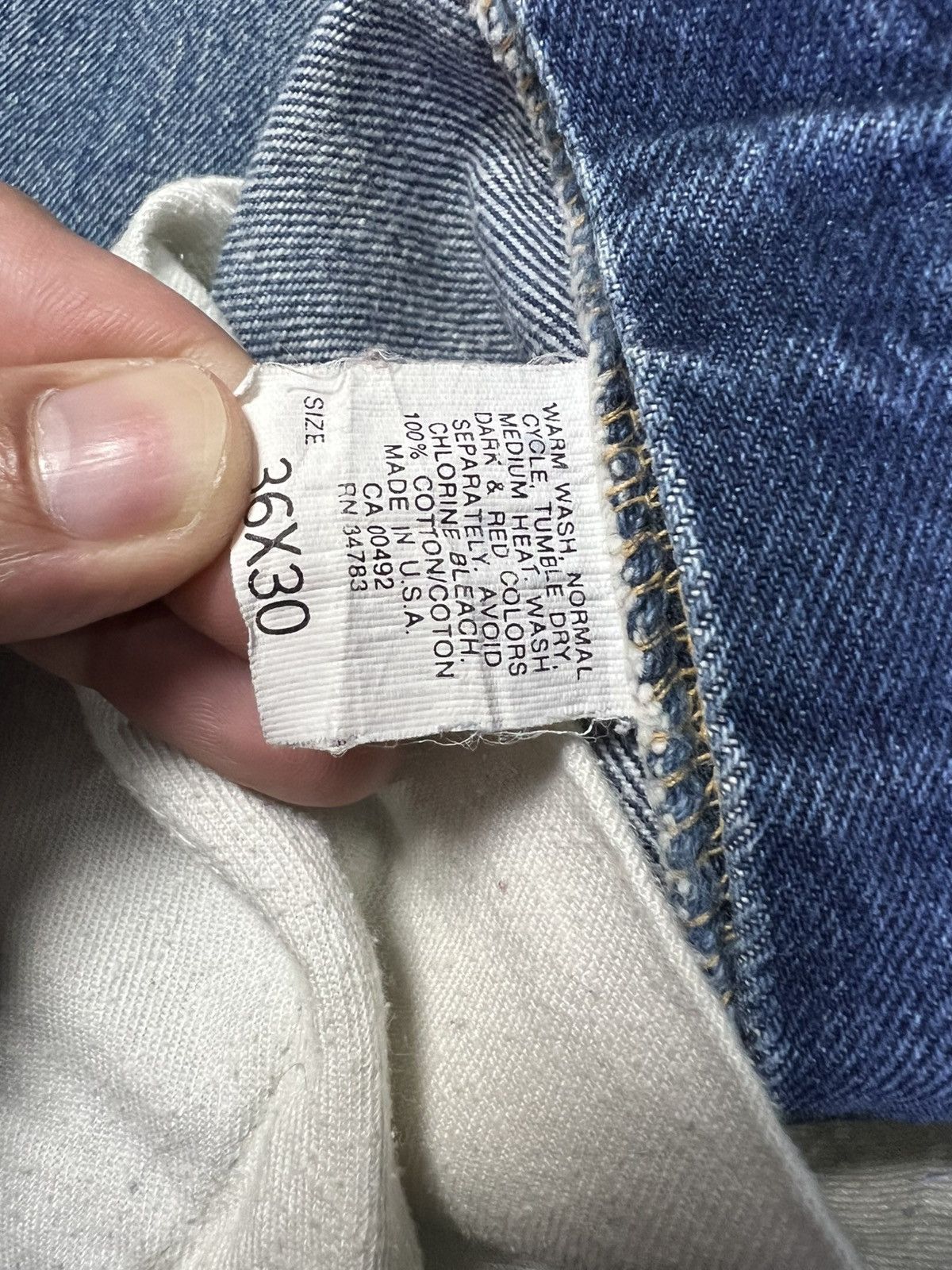 Vintage 70’s Lee Riders Button Scovill Denim Jean Size US 33 - 17 Thumbnail