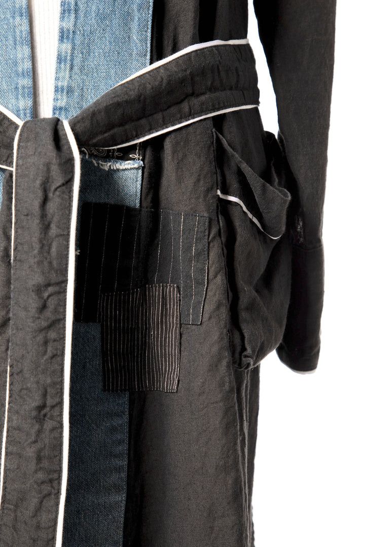 Greg Lauren $1995 Greg Lauren Black Linen Robe GL1 Size US M / EU 48-50 / 2 - 7 Thumbnail