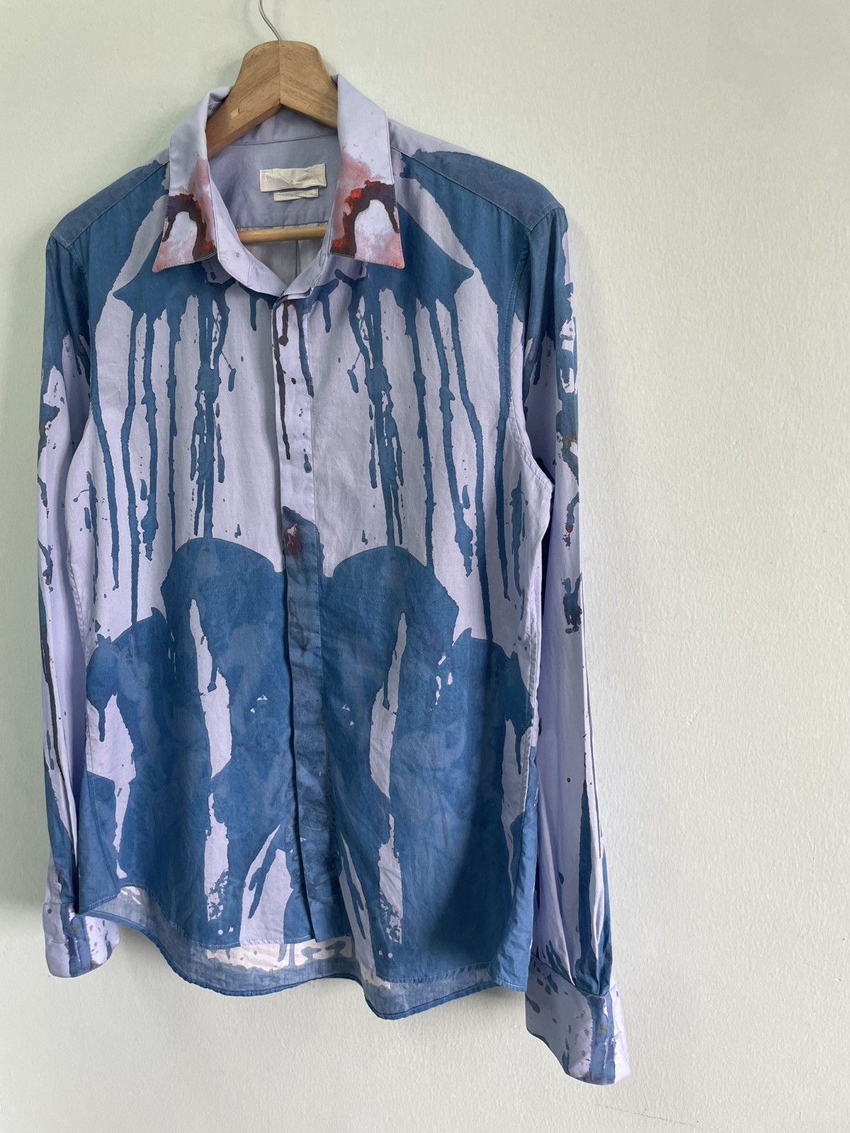 Alexander McQueen SS 2009 Alexander McQueen Painted Shirt Size US M / EU 48-50 / 2 - 3 Thumbnail