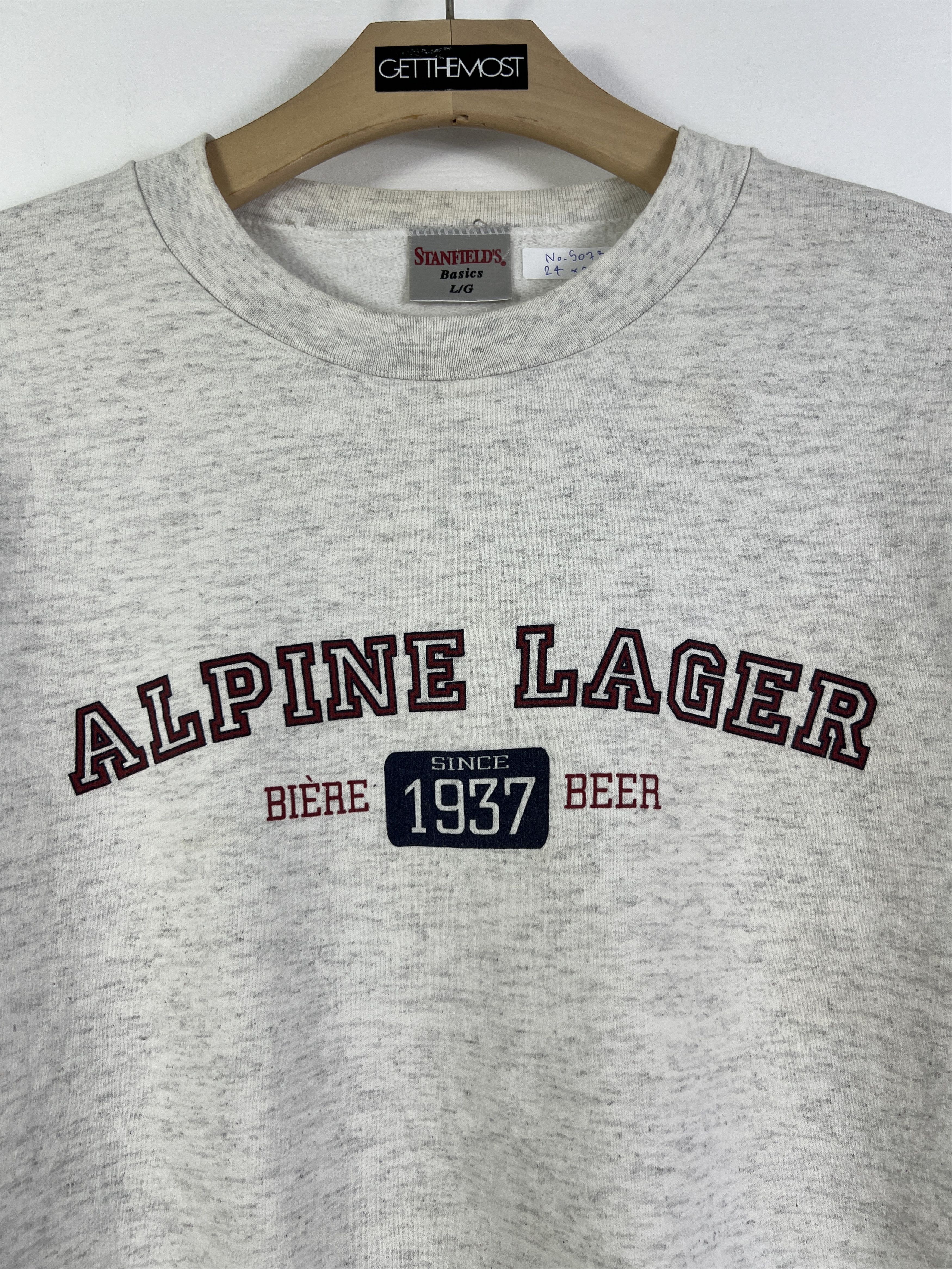 Vintage No.5073 Vintage Alpine Lager Promo Graphic Sweatshirt (L) Size US L / EU 52-54 / 3 - 2 Thumbnail