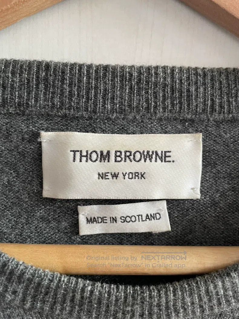 Thom Browne Thom Browne Gray cashmere sweater Size US L / EU 52-54 / 3 - 2 Thumbnail