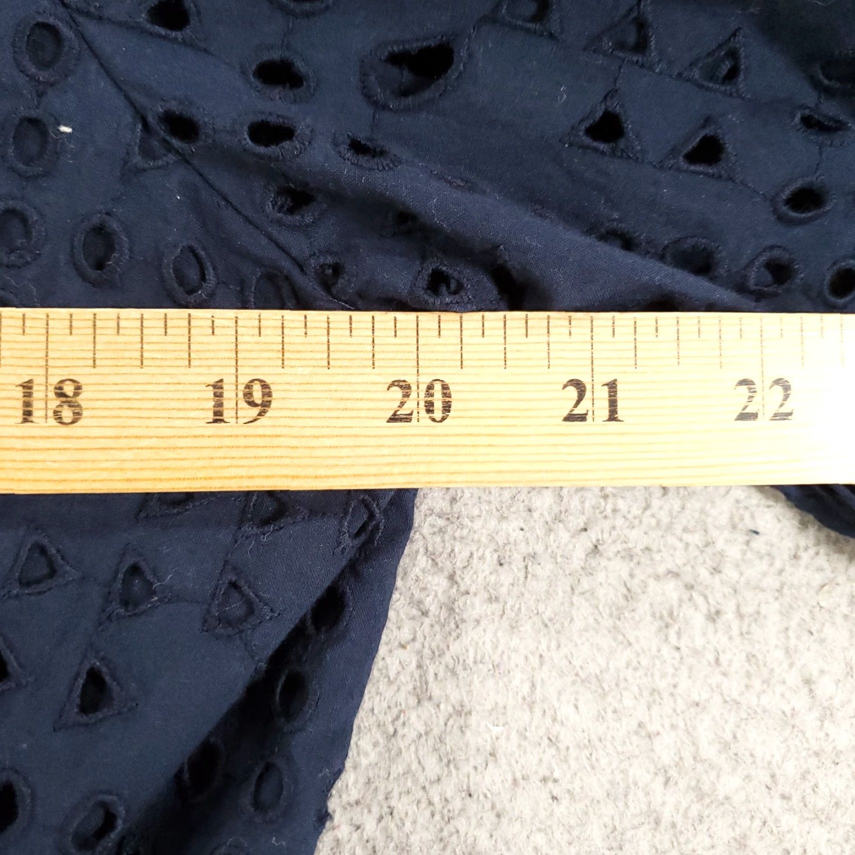 Loft LOFT Womens Romper Size 14 Blue Short Sleeve Button Front Cutouts Pockets 1 Piece Casual Travel Vintage: No Size 36" / US 14 / IT 50 - 3 Thumbnail