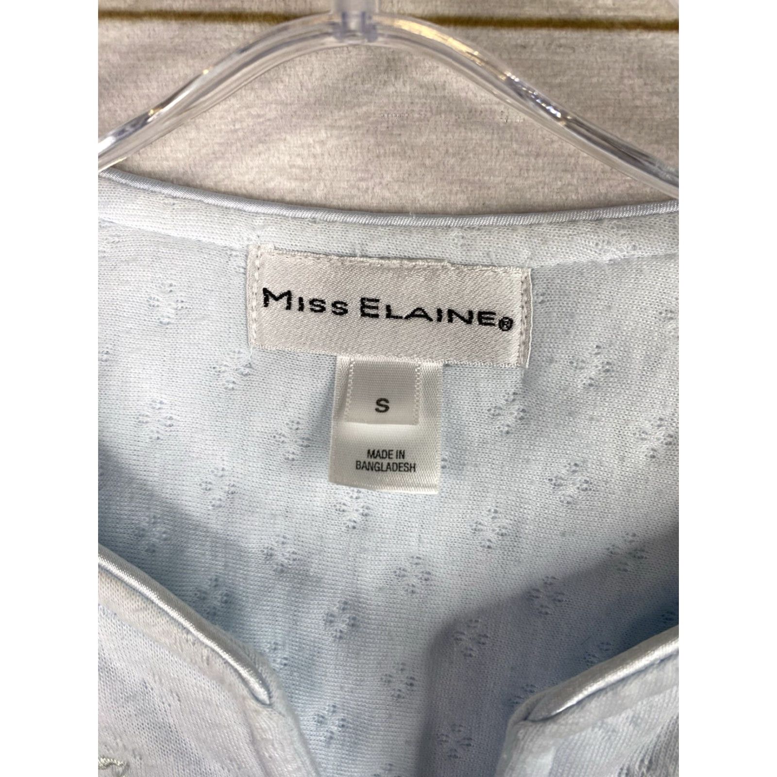 Vintage Miss Elaine Robe S Blue Full Zip Tassle Nightgown Granny Core Duster House Dress Size S / US 4 / IT 40 - 4 Thumbnail