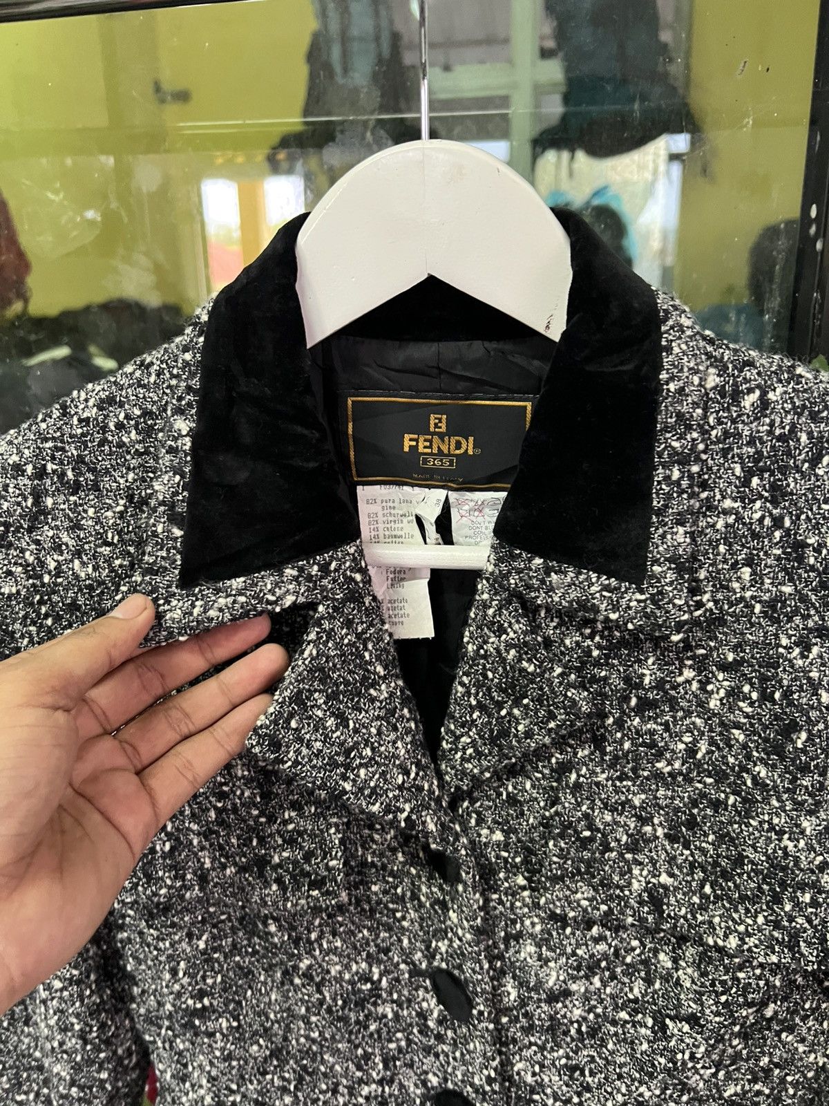 Fendi Authentic Fendi Tweed Coat Size S / US 4 / IT 40 - 3 Thumbnail