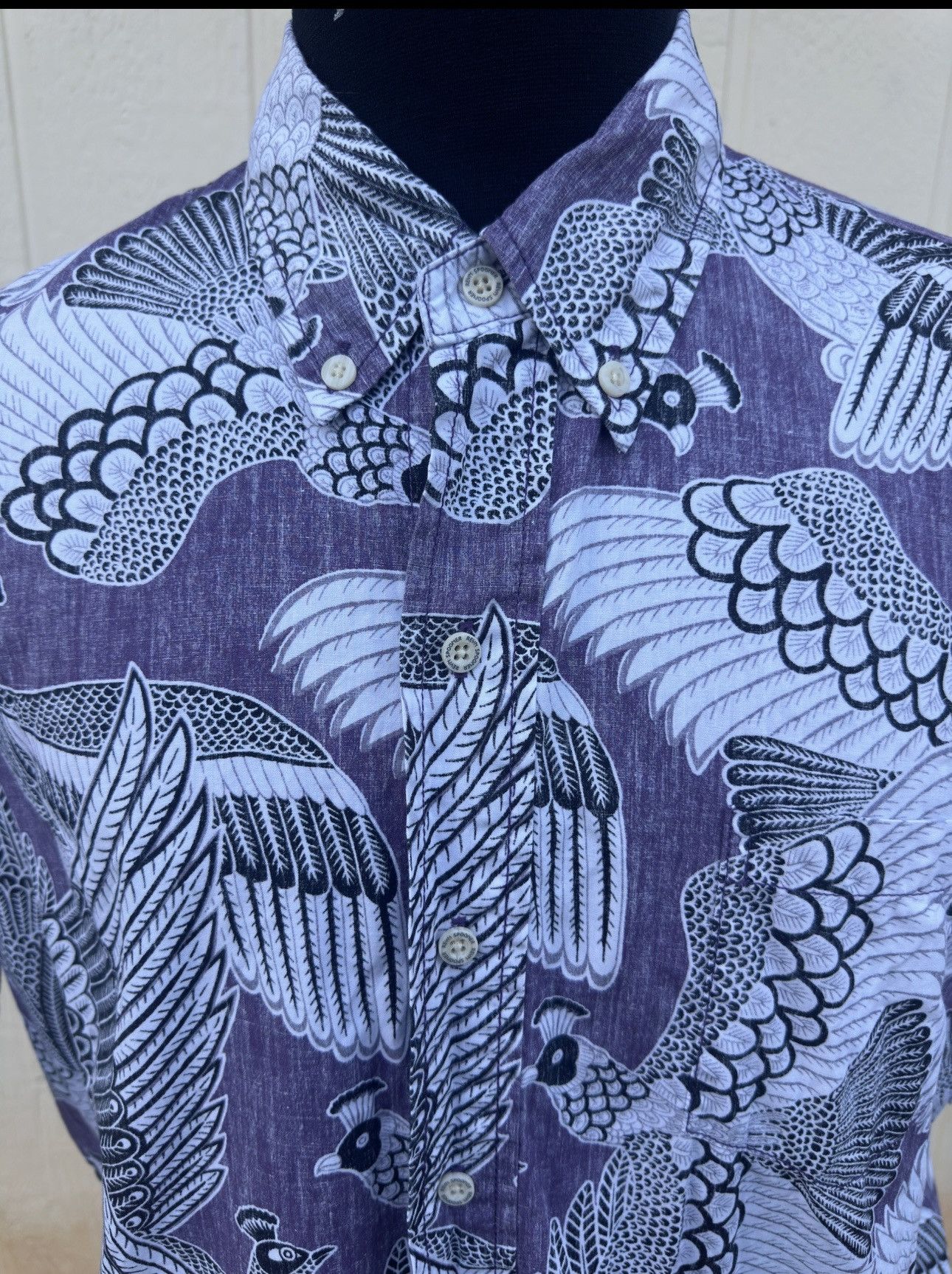 Reyn Spooner Reyn Spooner Classic Hawaiian Print Purple Men's Large Size US L / EU 52-54 / 3 - 3 Thumbnail