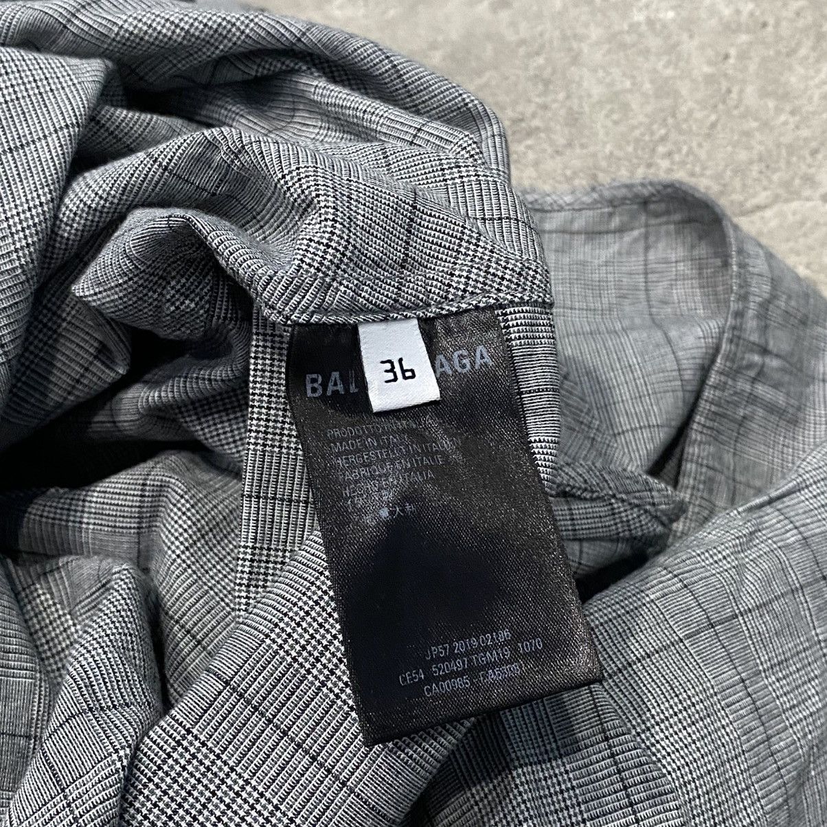 Balenciaga Balenciaga Back Logo Poplin Shirt Check Size XS / US 0-2 / IT 36-38 - 2 Thumbnail