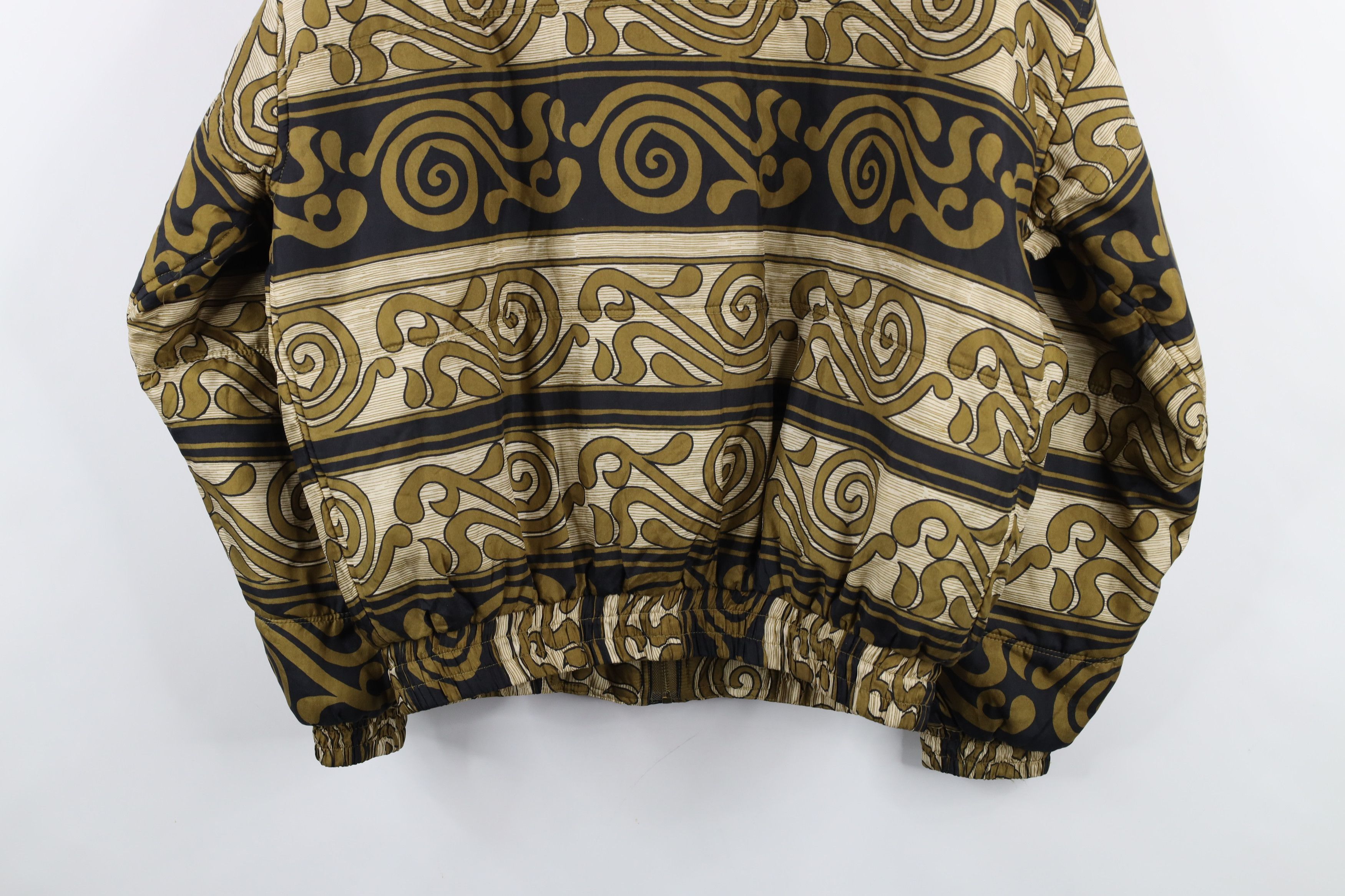 Vintage Vintage 90s Streetwear Striped Silk Bomber Jacket Gold Size M / US 6-8 / IT 42-44 - 14 Thumbnail