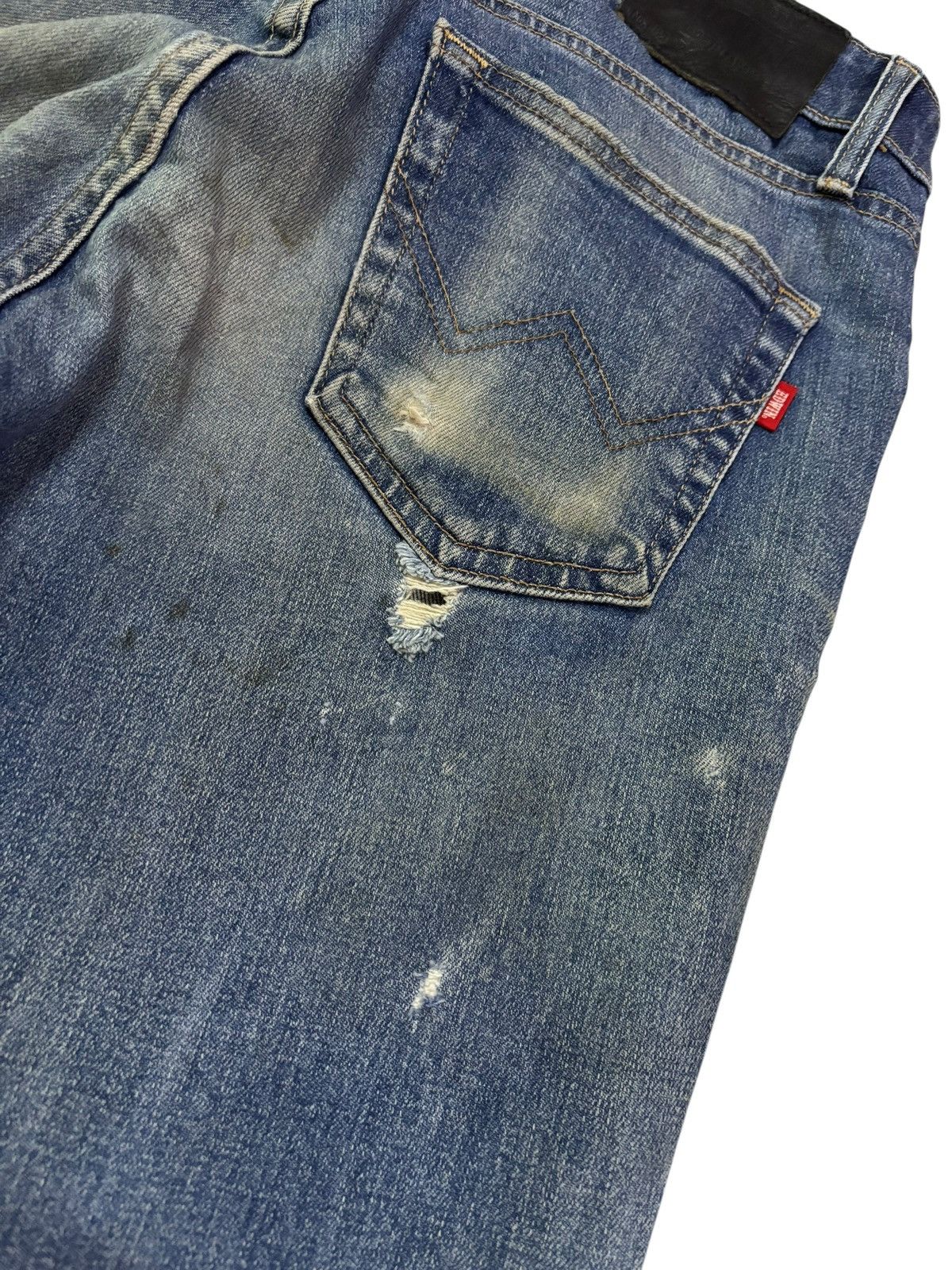 Edwin Vintage Edwin 403 Japan Distressed Jeans Size US 30 / EU 46 - 6 Thumbnail
