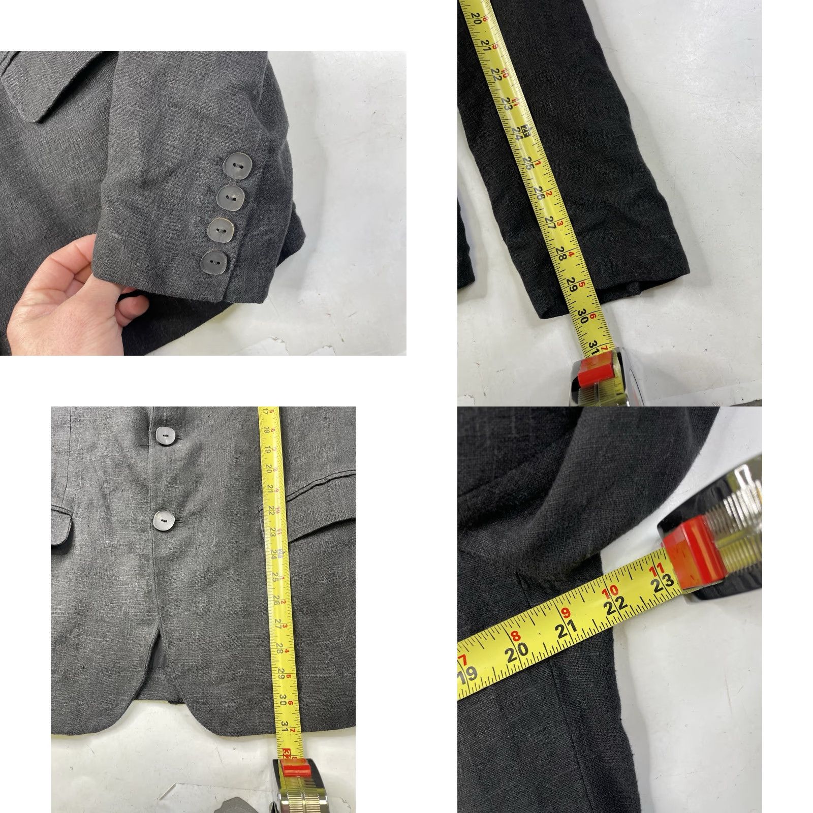 Vintage Army Of Me Mens Black Blazer Jacket Linen Cotton Medium SS 2019 Size 40R - 8 Thumbnail